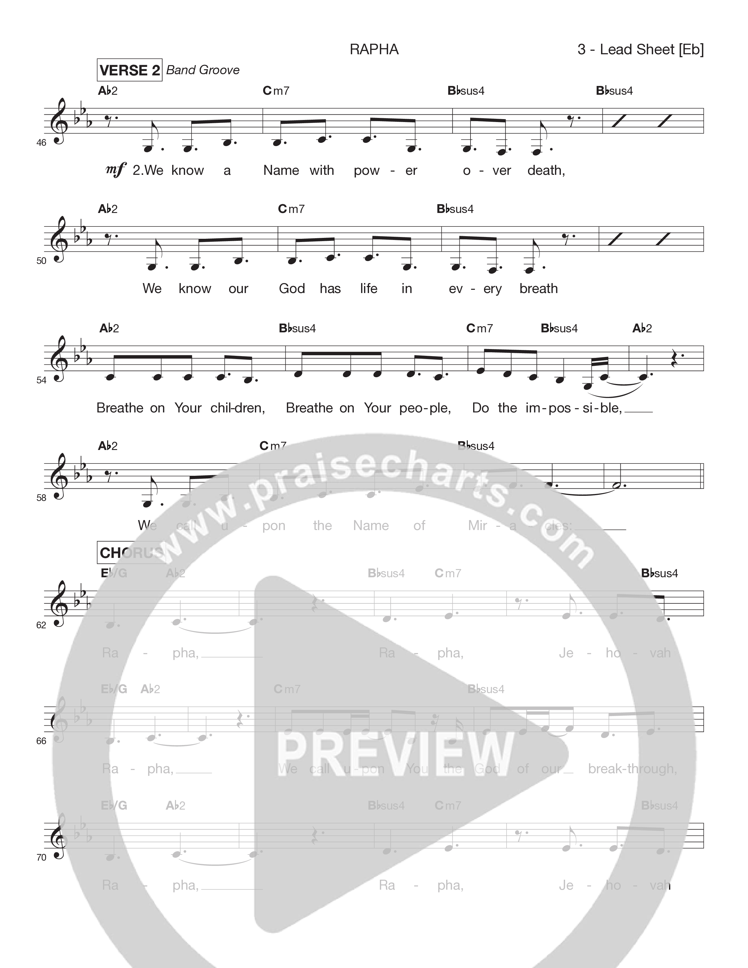 Rapha Lead Sheet Melody (Victory House Worship)