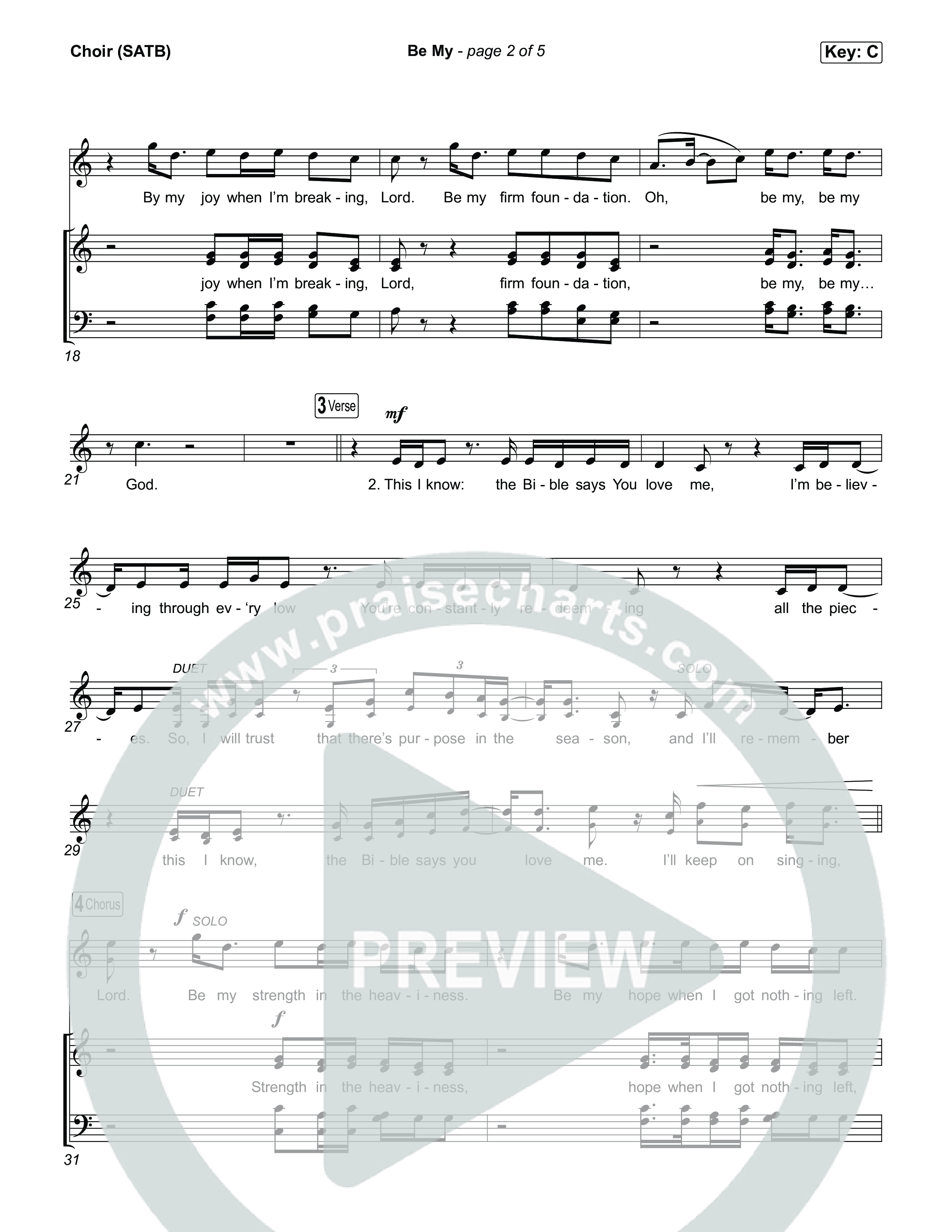 Be My Choir Sheet (SATB) (Ryan Kennedy)
