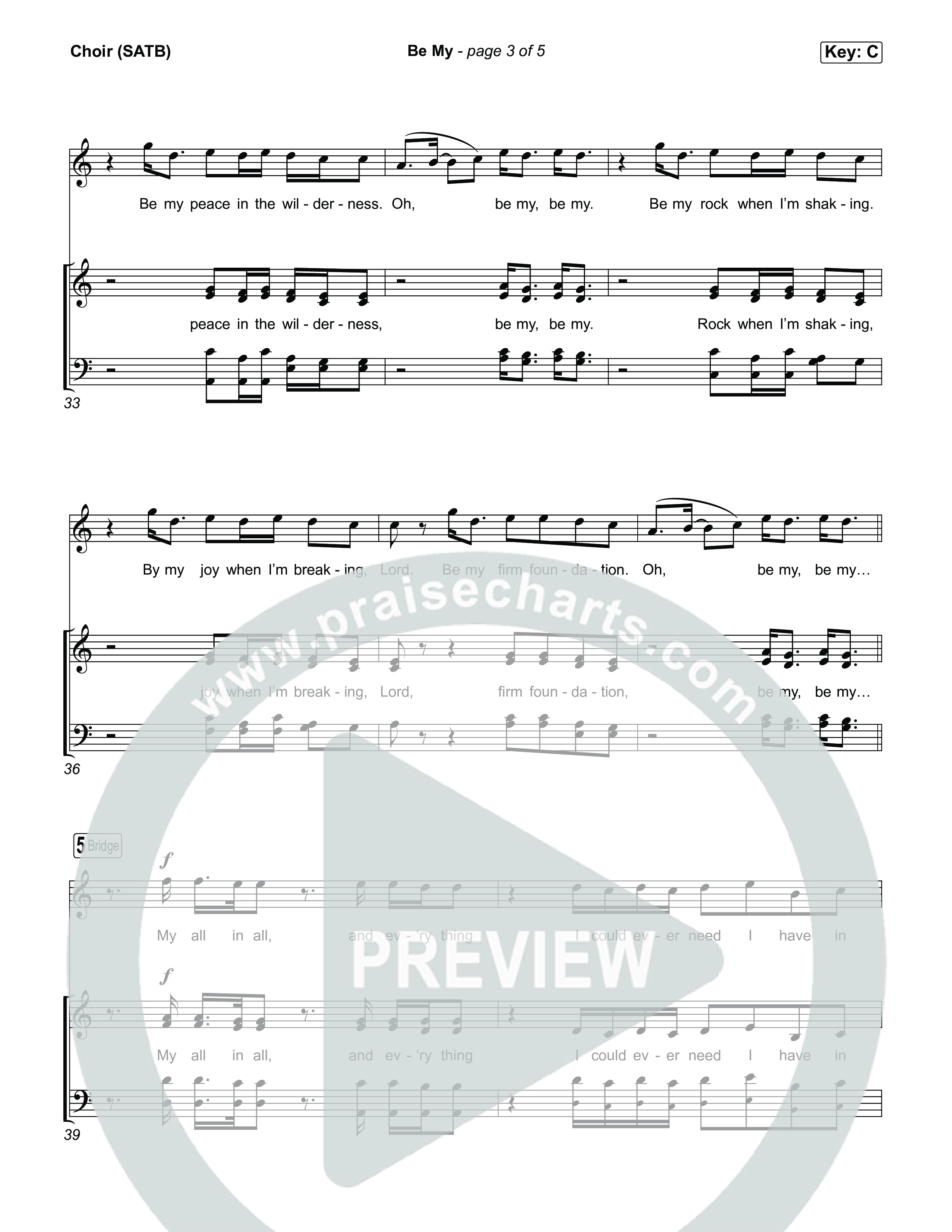 Be My Choir Sheet (SATB) (Ryan Kennedy)