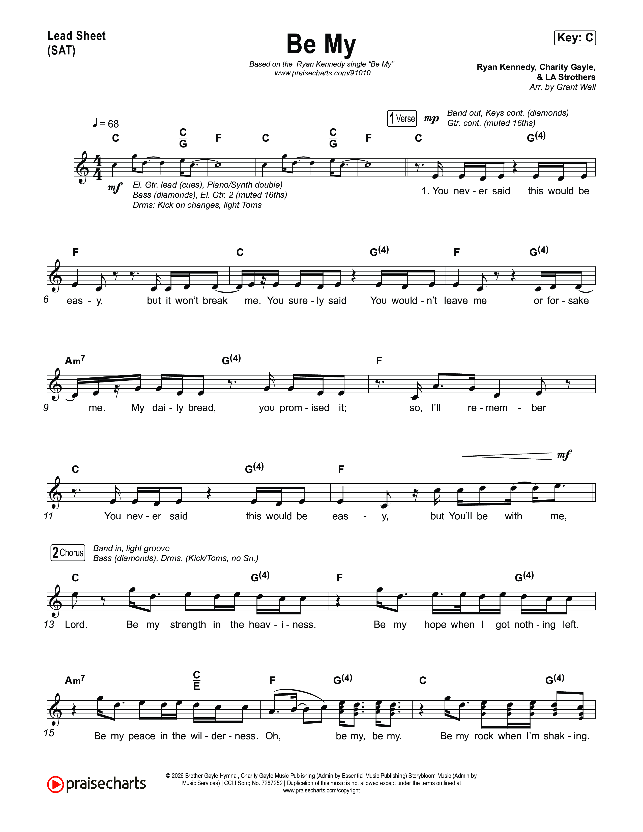 Be My Lead Sheet (SAT) (Ryan Kennedy)