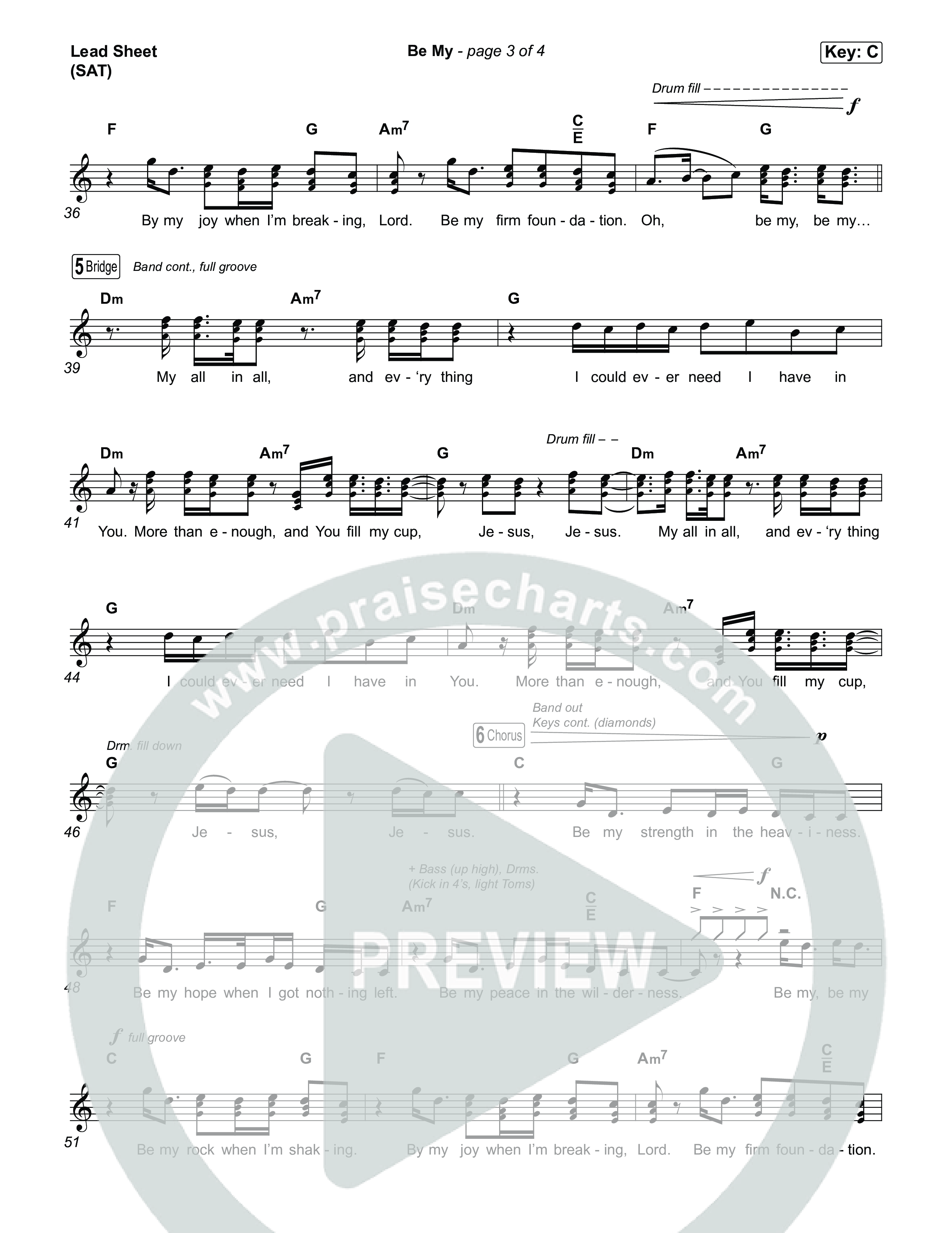 Be My Lead Sheet (SAT) (Ryan Kennedy)