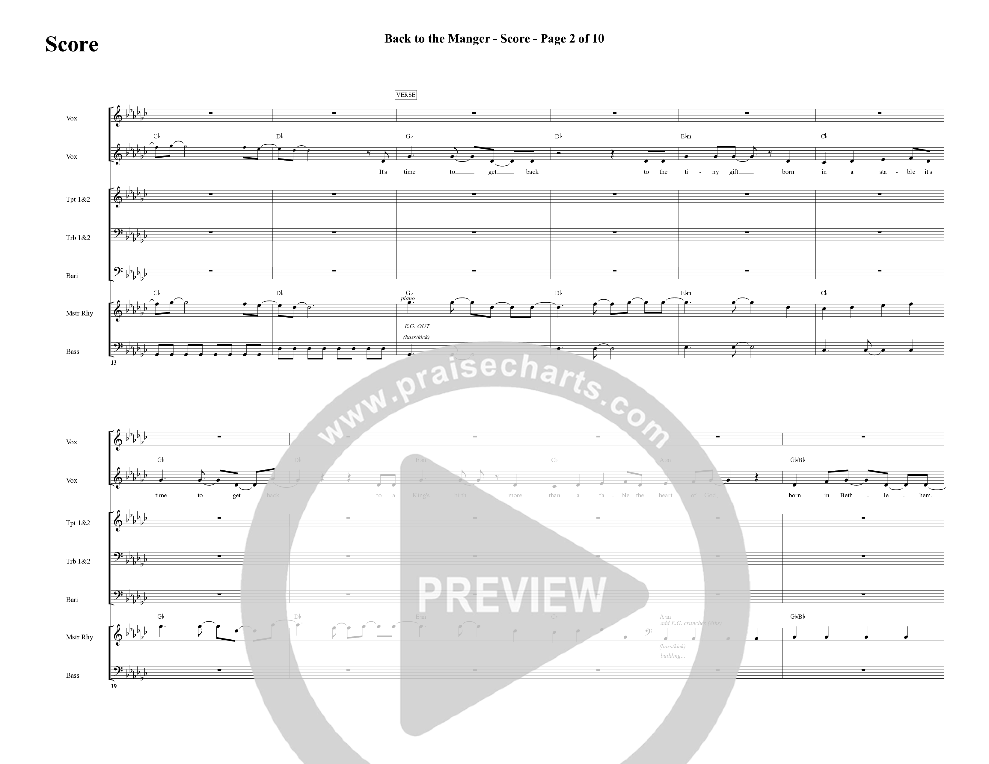 Back To The Manger (10 Song Choral Collection) Rhythm Collection ()