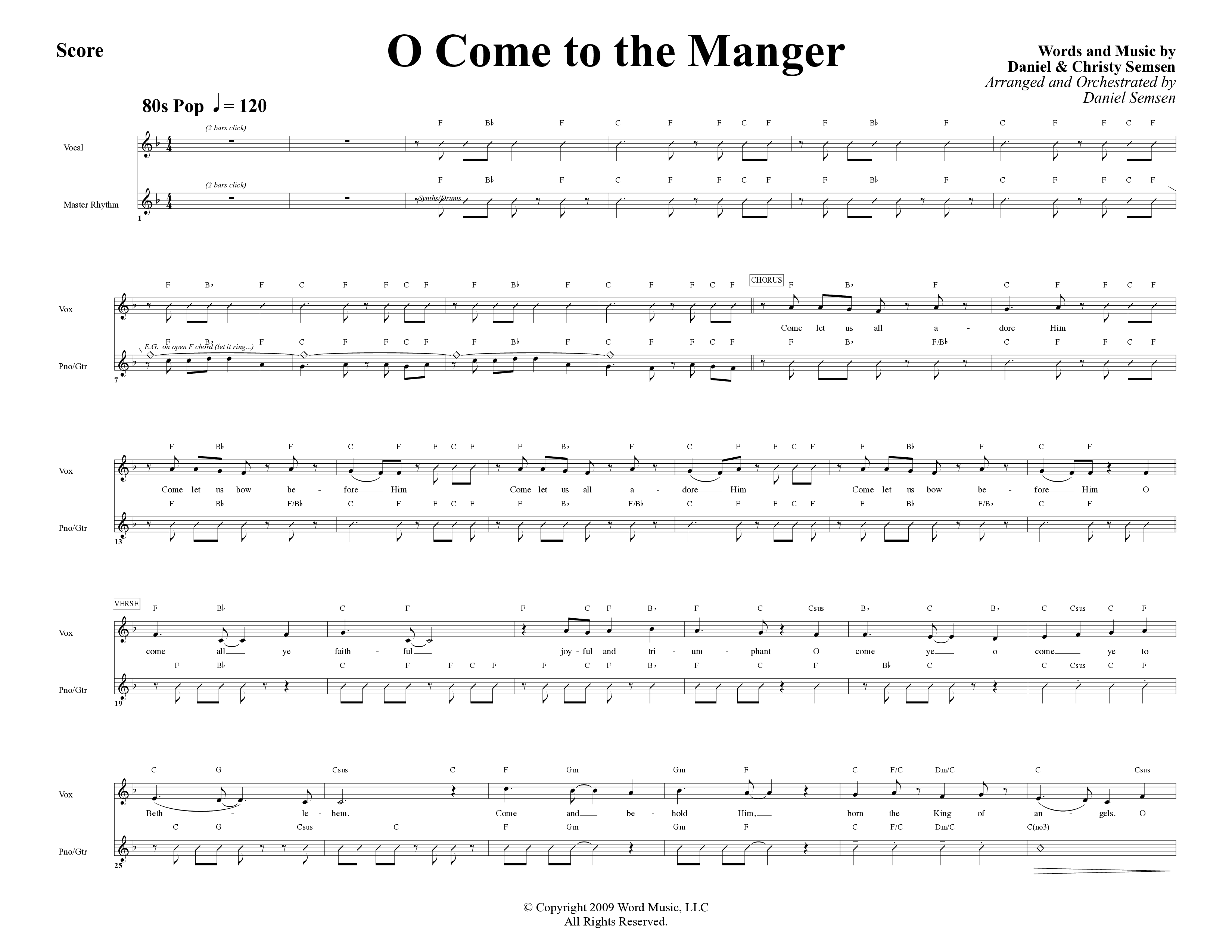 Back To The Manger (10 Song Choral Collection) Song 4 (Rhythm) ()