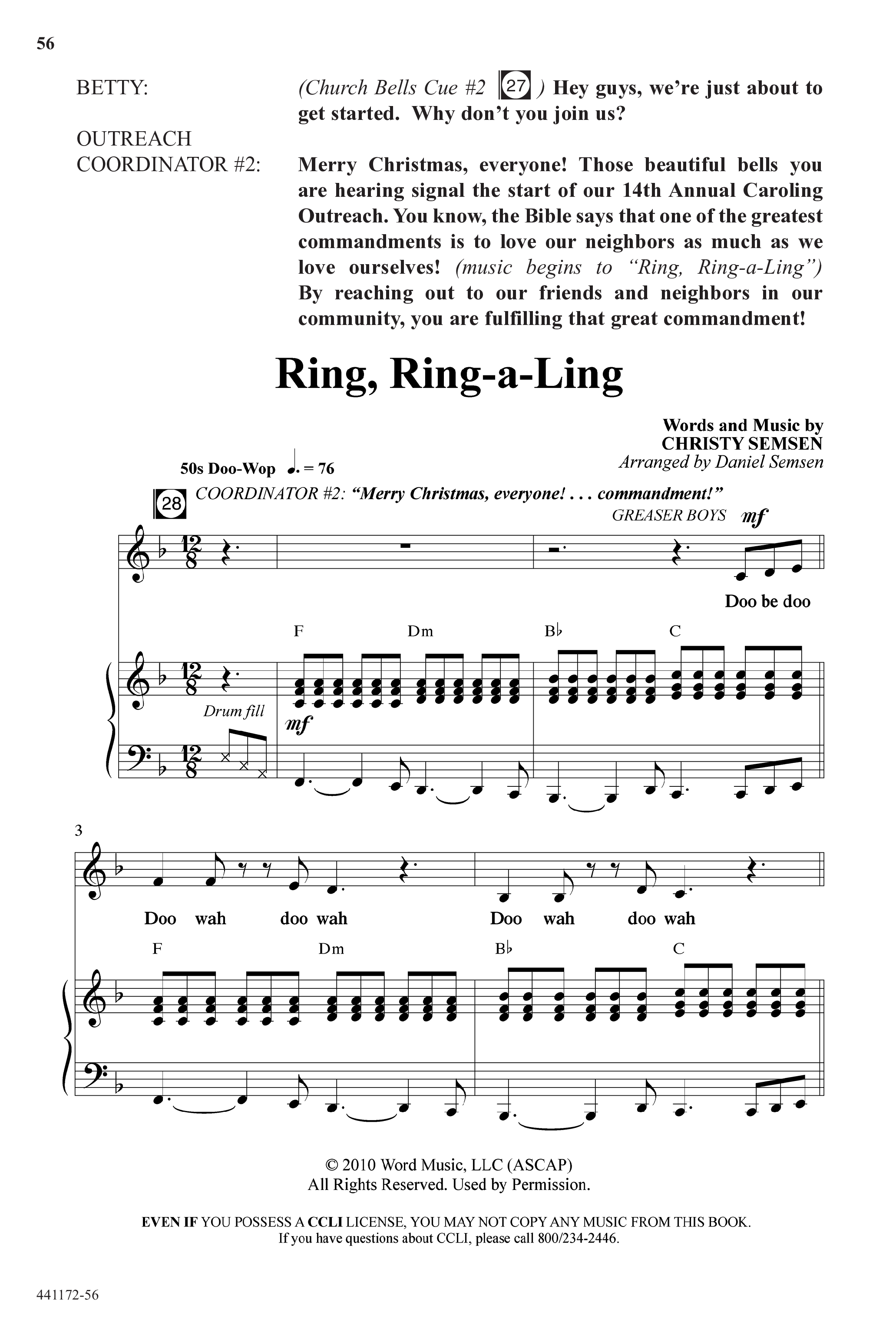 Back To The Manger (10 Song Choral Collection) Song 5 (Piano SATB) ()