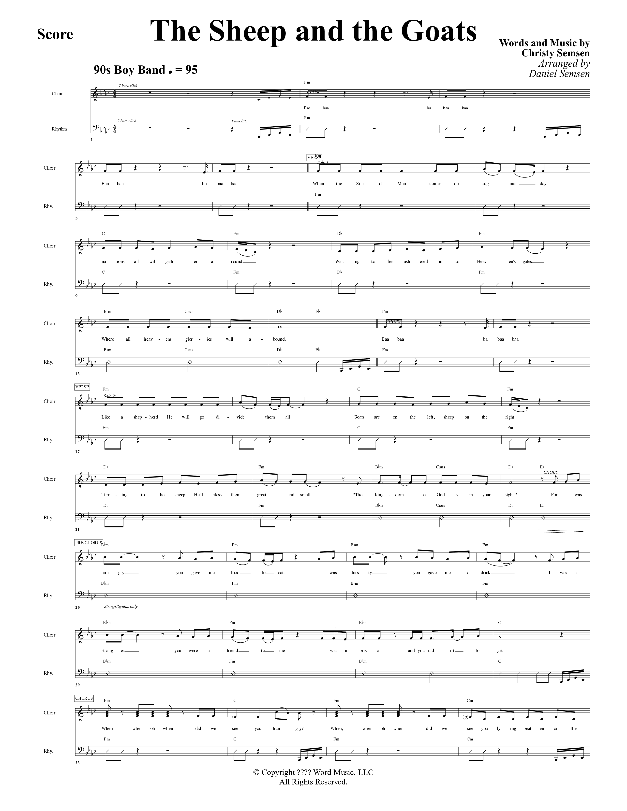 Back To The Manger (10 Song Choral Collection) Song 6 (Rhythm) ()