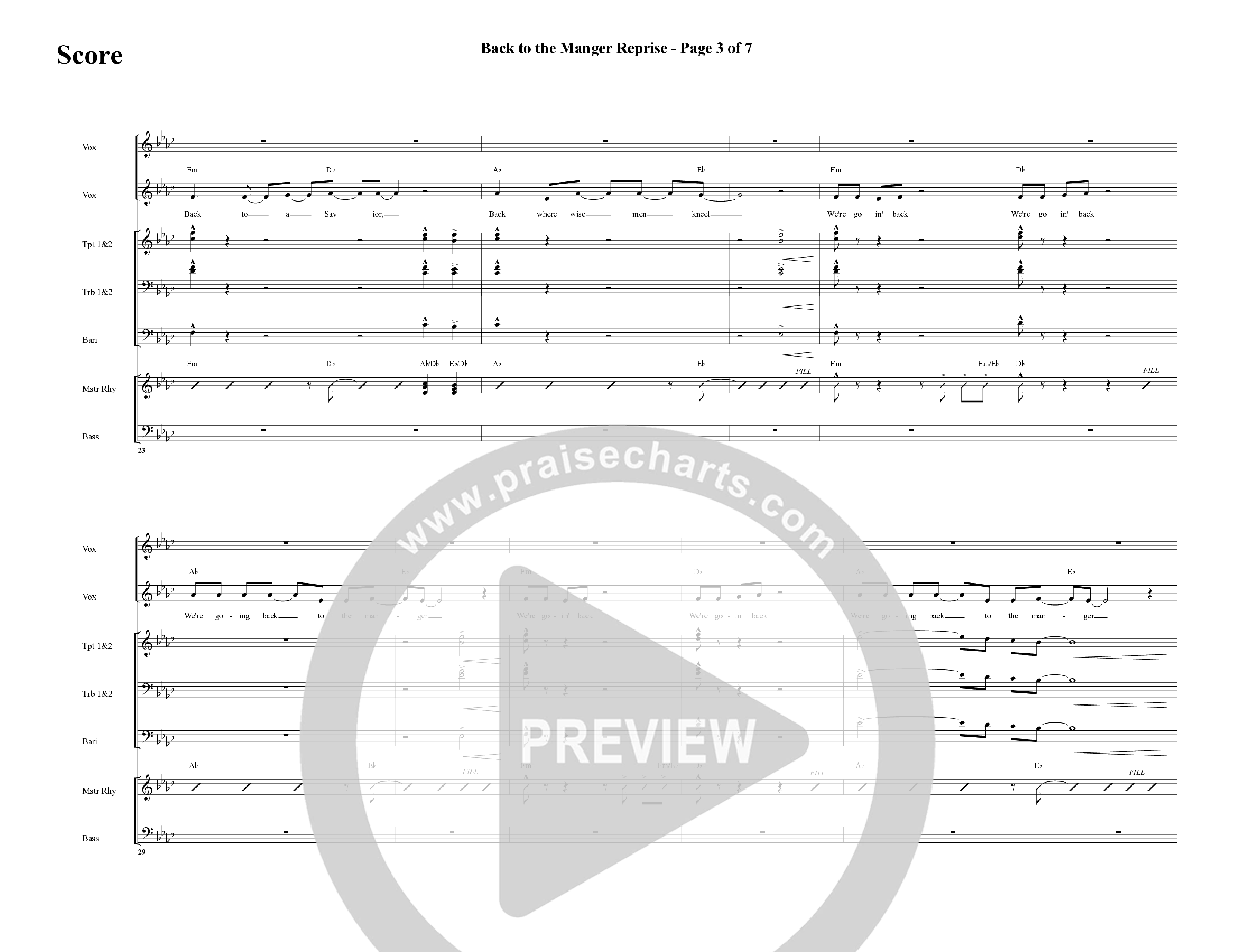 Back To The Manger (10 Song Choral Collection) Song 9 (Rhythm) ()