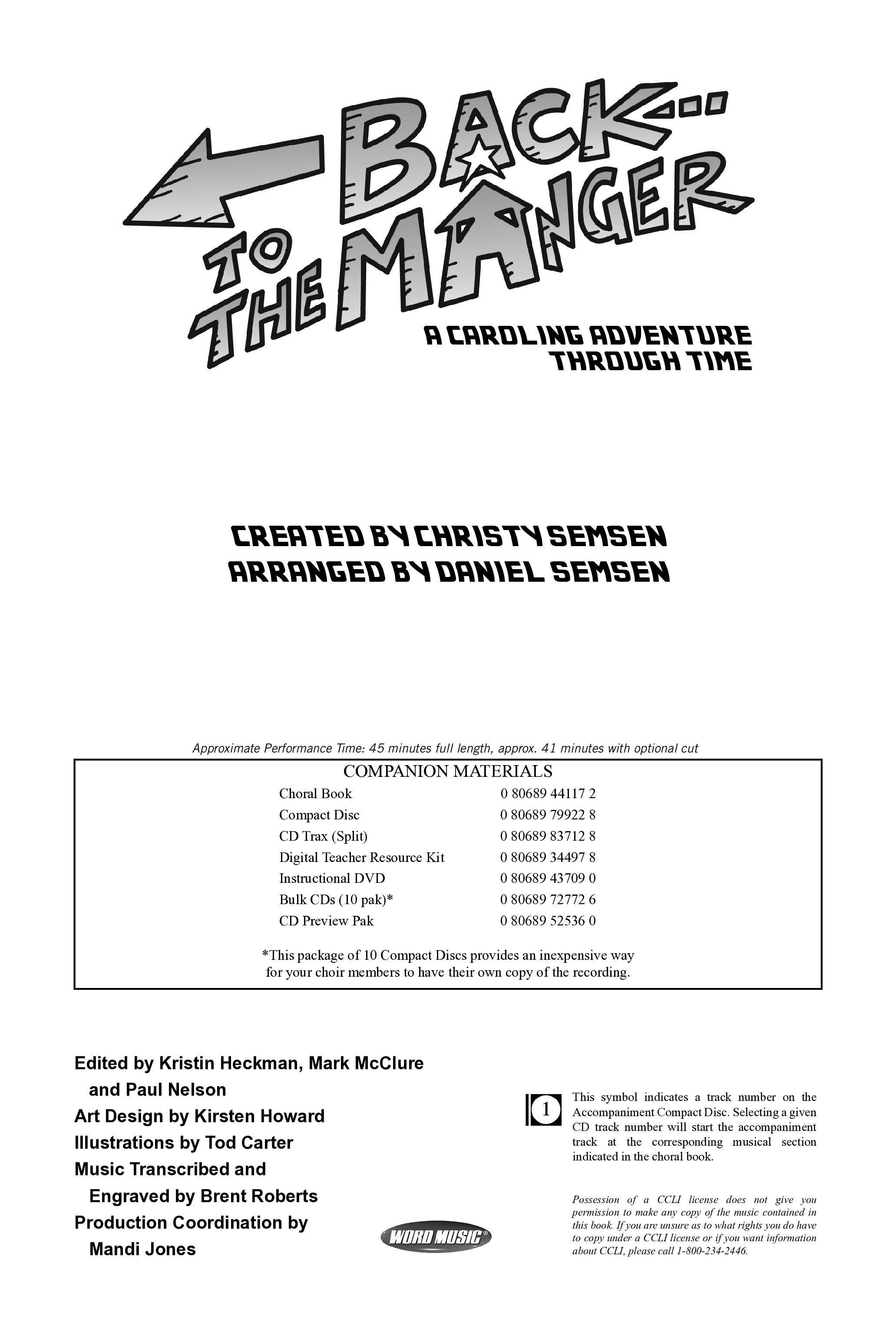 Back To The Manger (10 Song Choral Collection) Choral Book ()