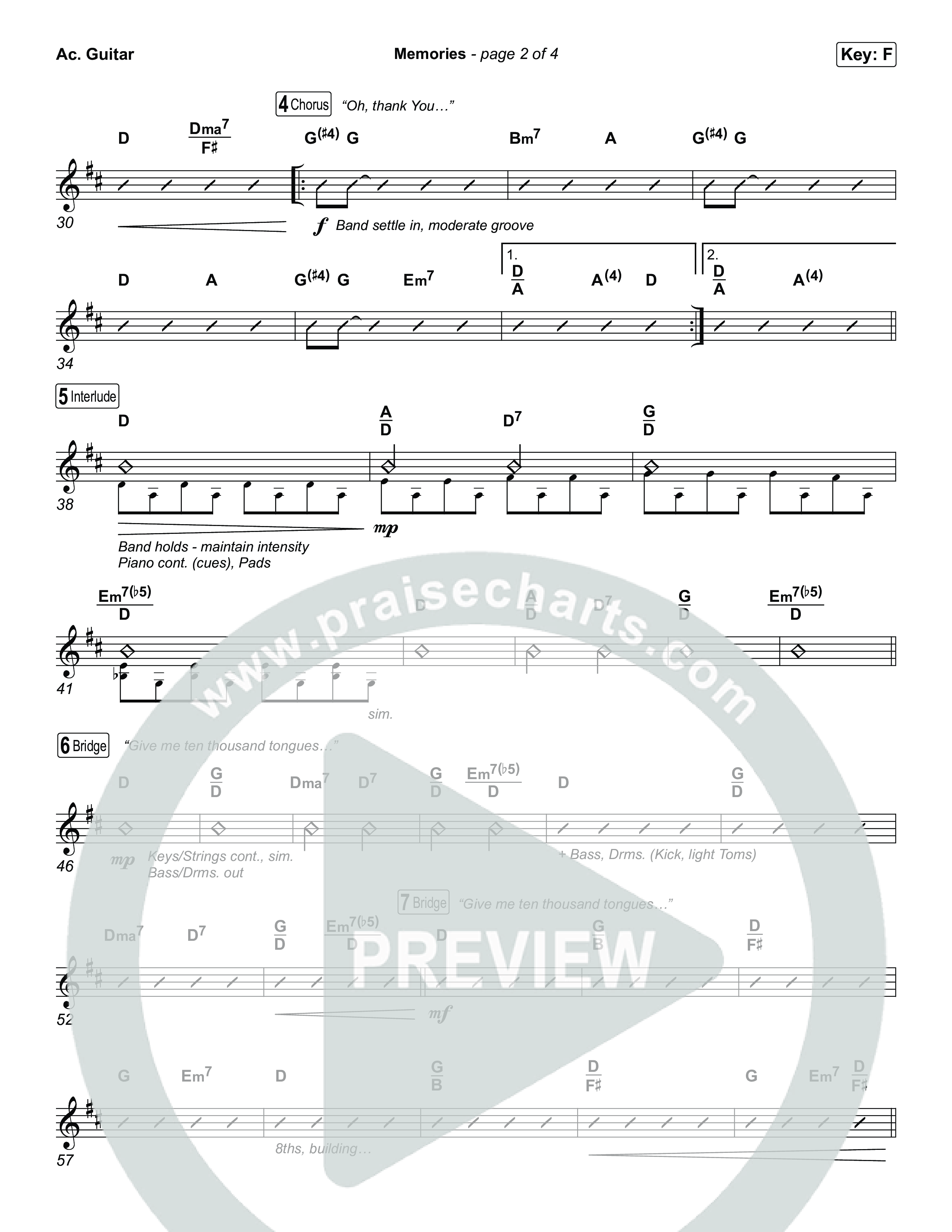 Memories Acoustic Guitar (Red Worship)