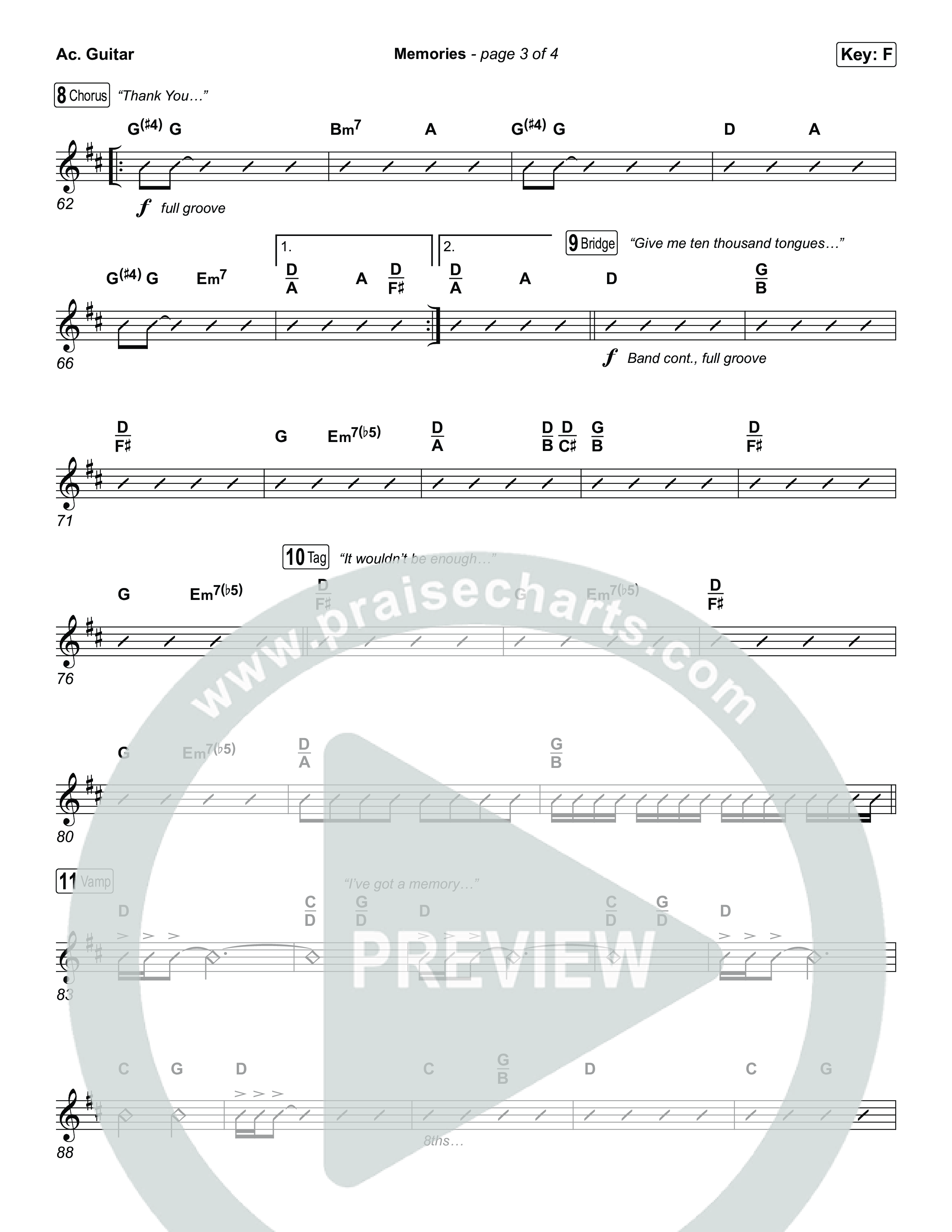 Memories Acoustic Guitar (Red Worship)