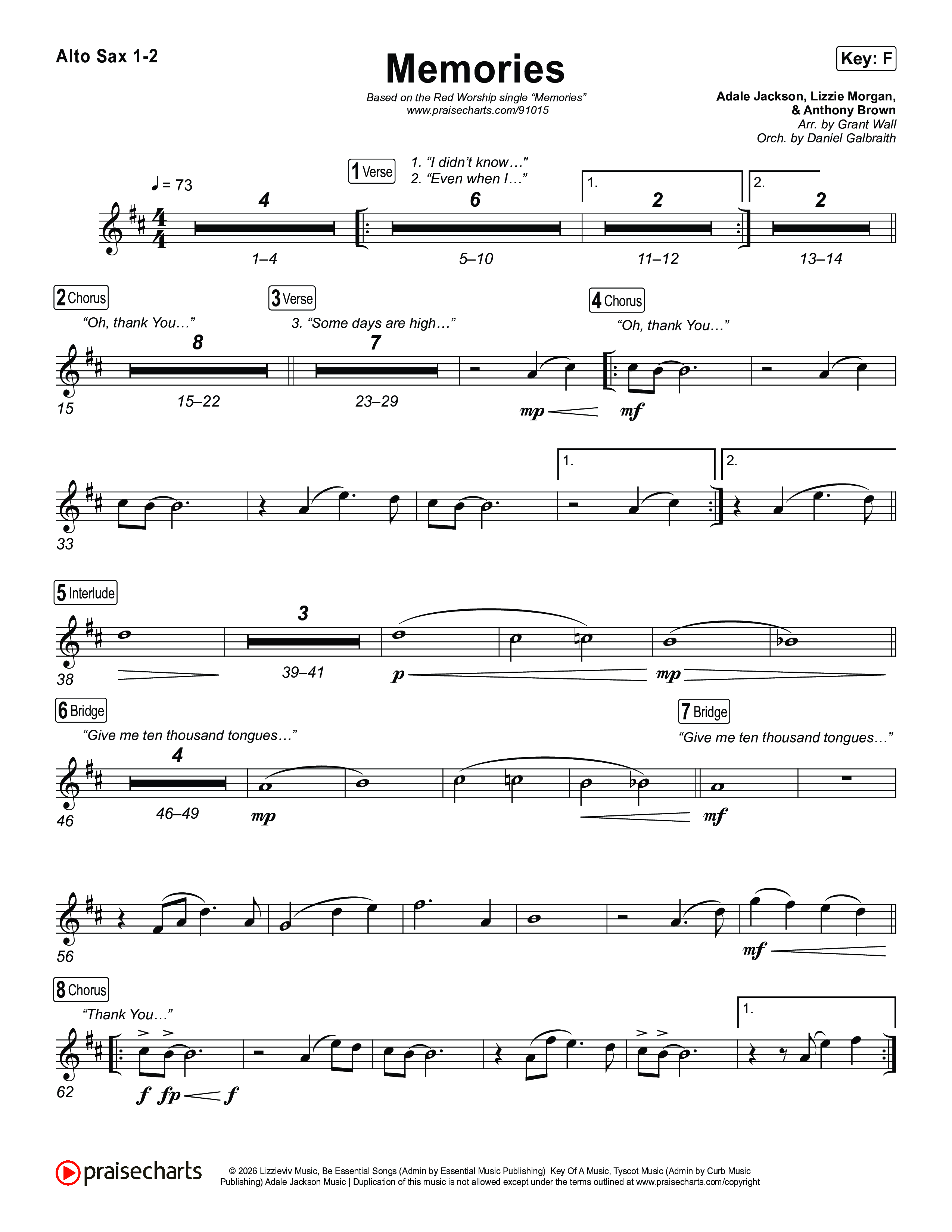 Memories Sax Pack (Red Worship)