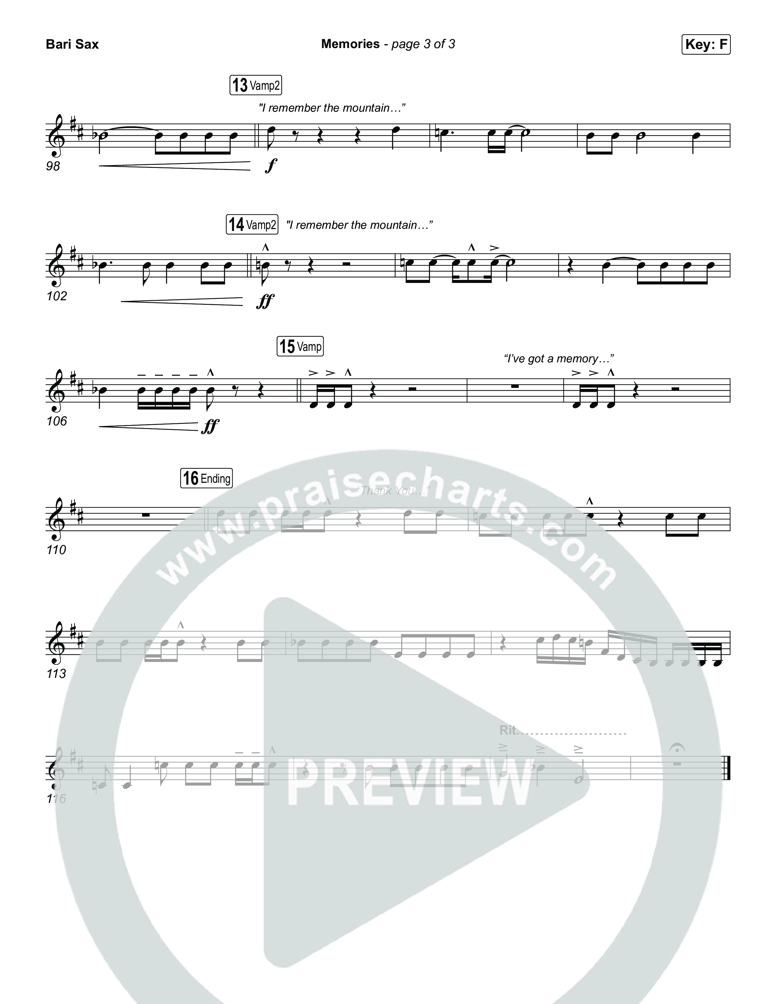 Memories Bari Sax (Red Worship)