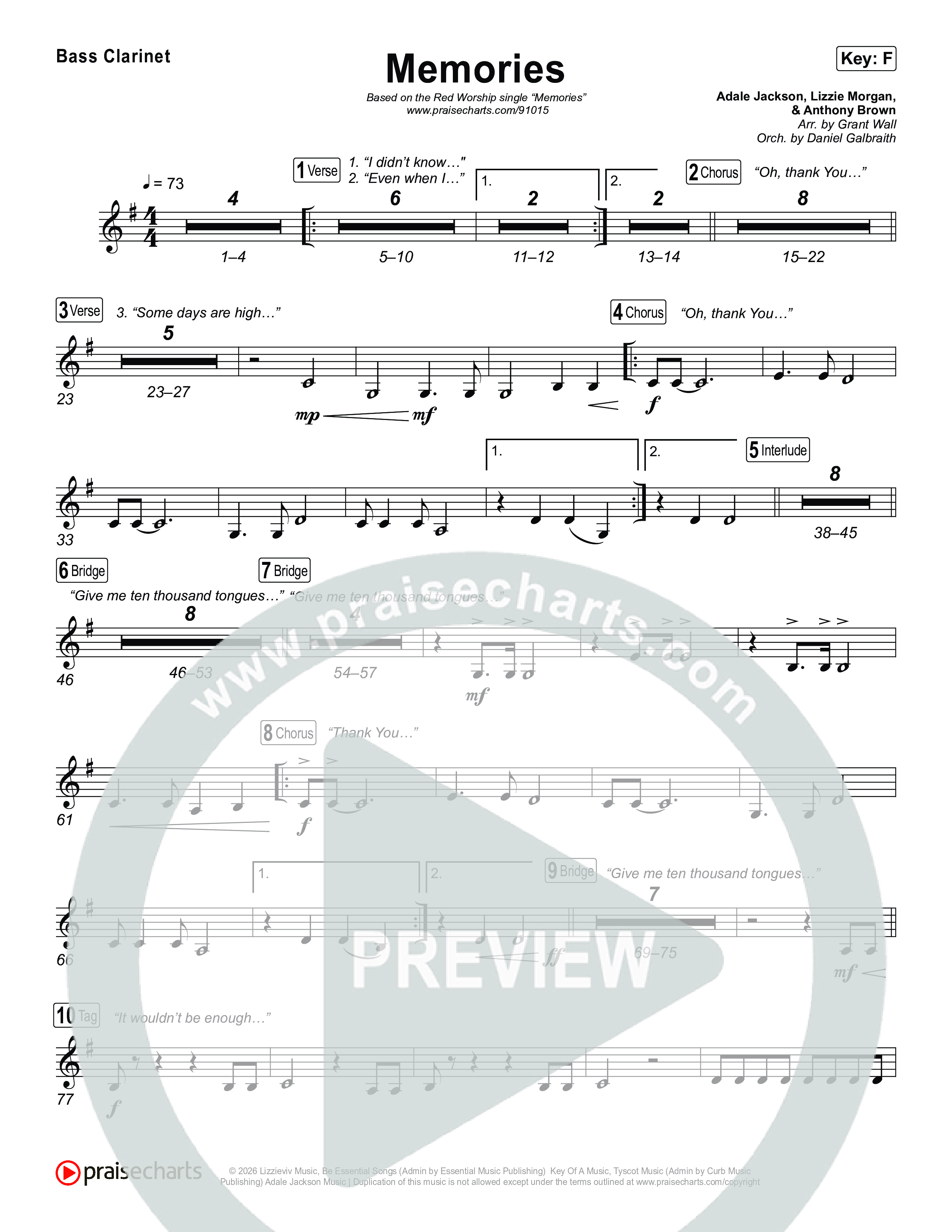 Memories Bass Clarinet (Red Worship)
