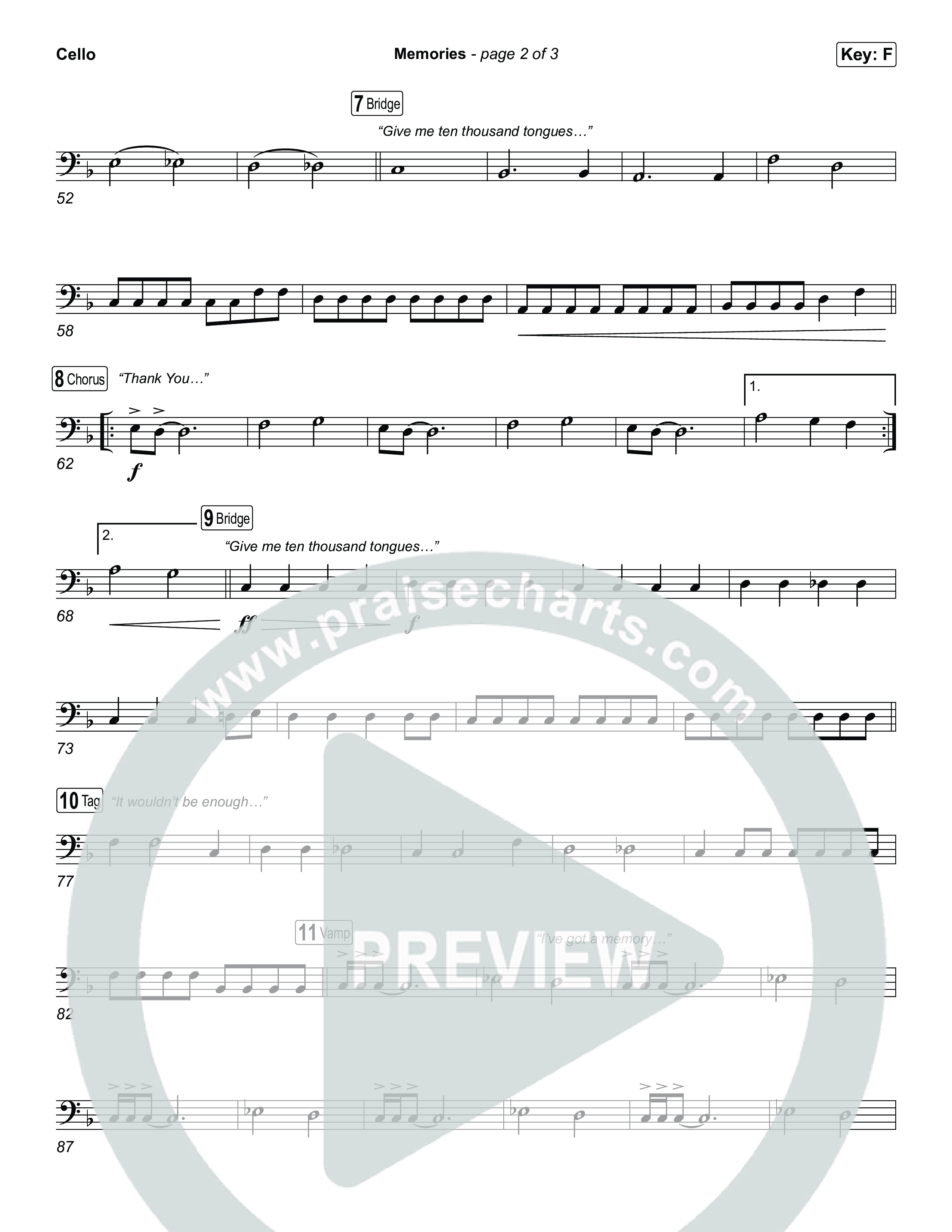 Memories Cello (Red Worship)