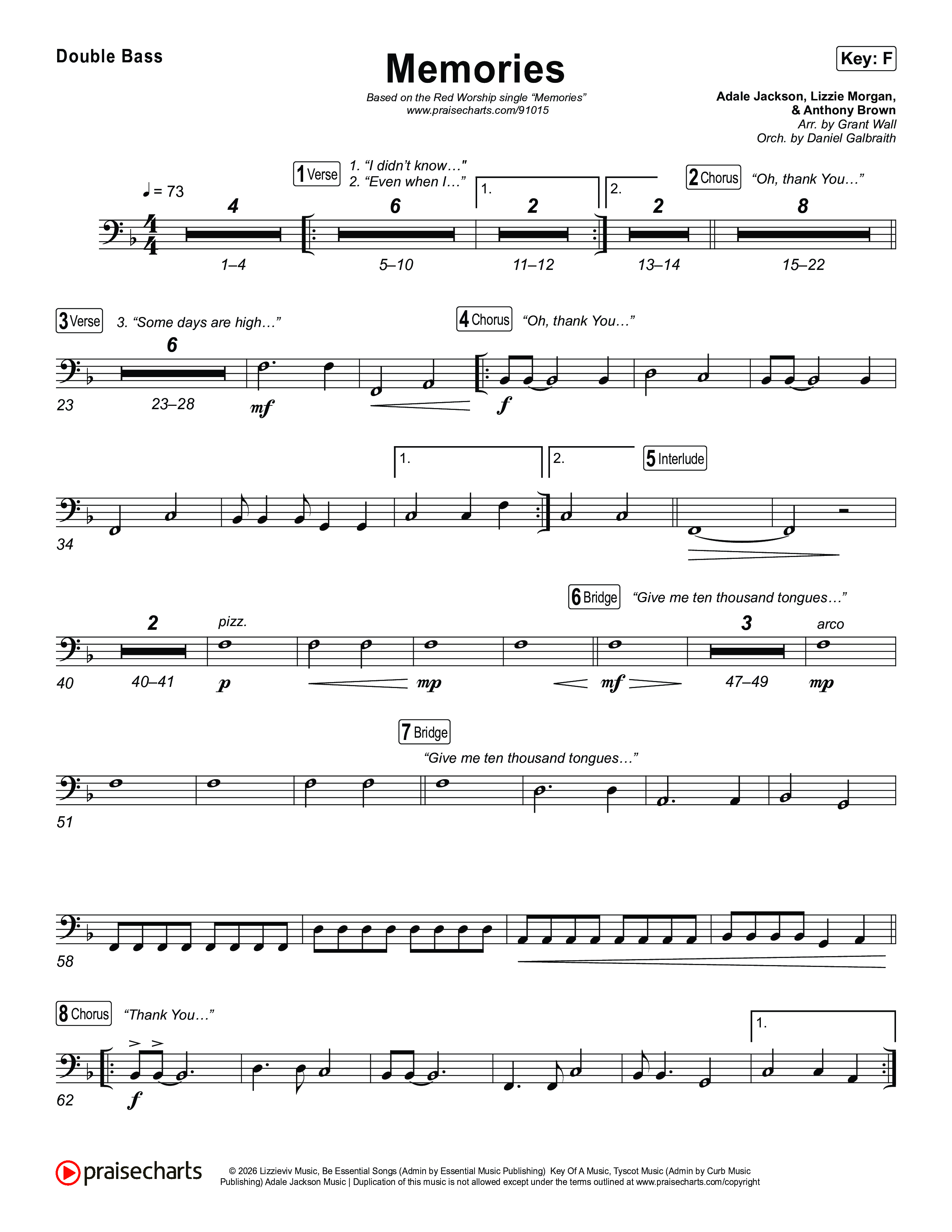 Memories Double Bass (Red Worship)