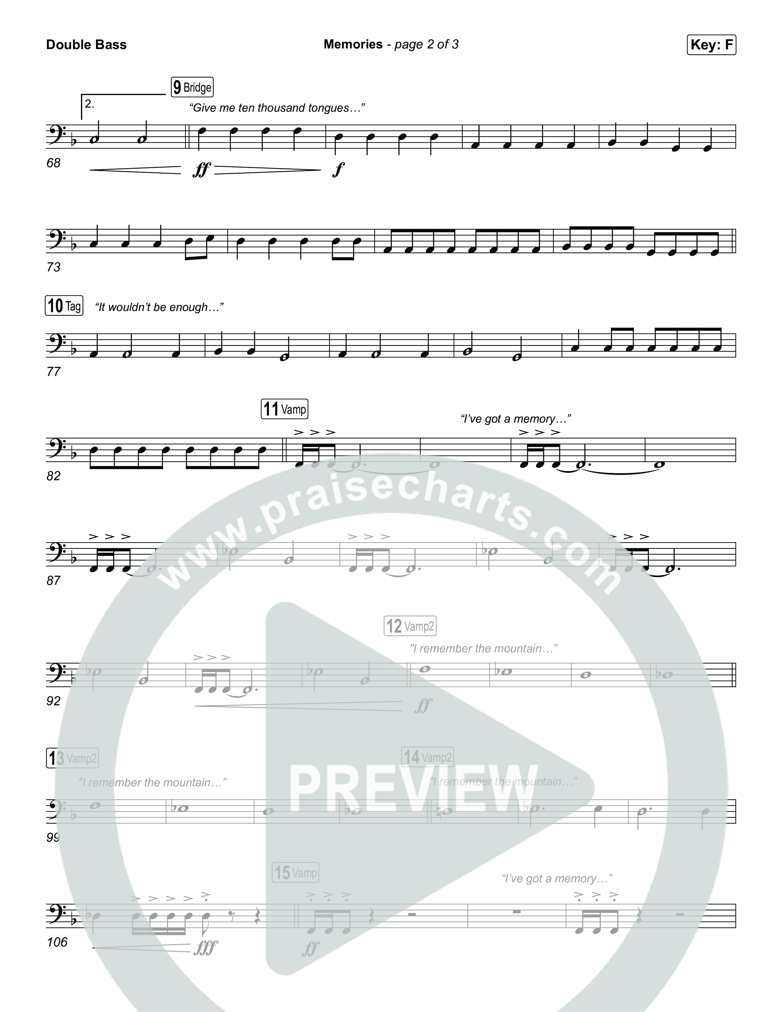 Memories Double Bass (Red Worship)