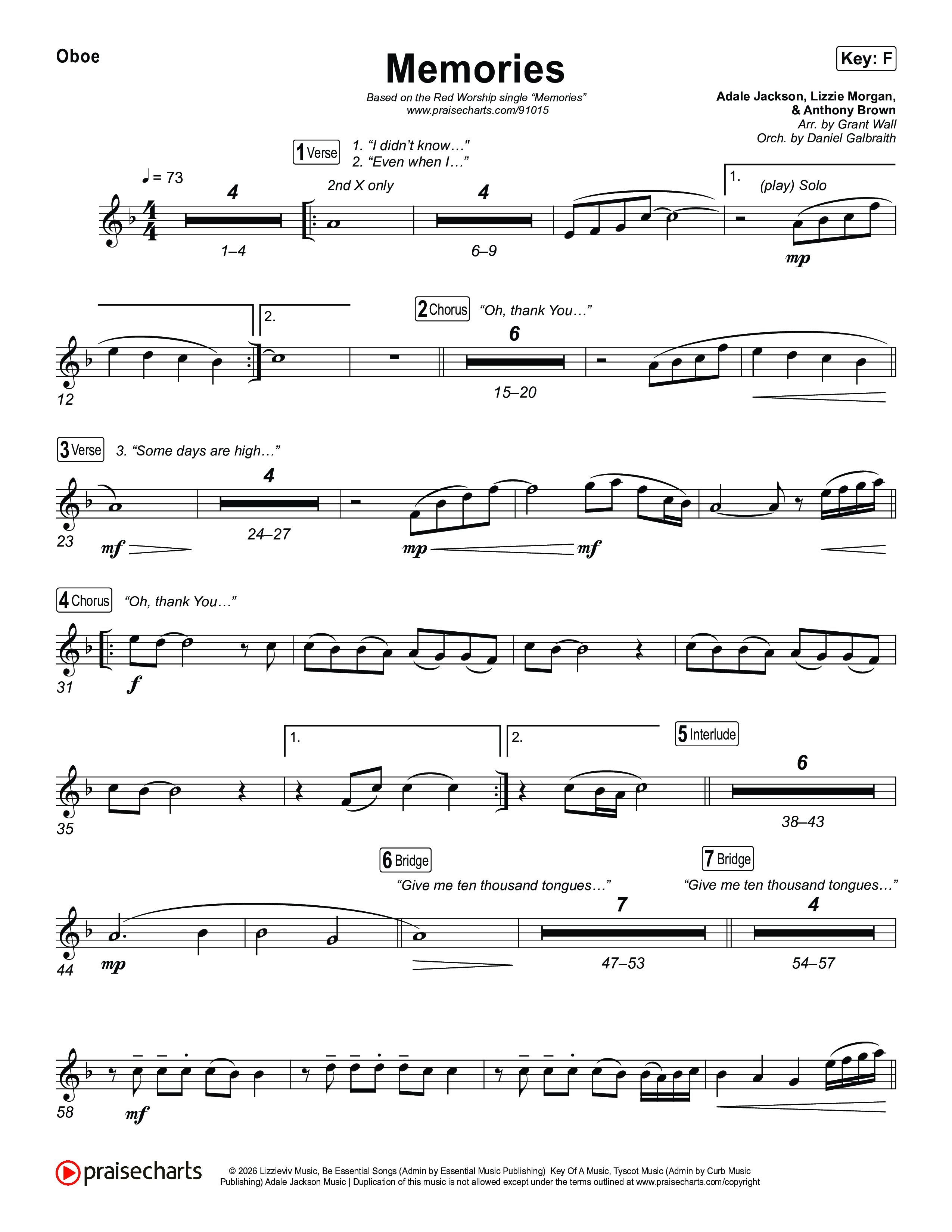 Memories Oboe (Red Worship)