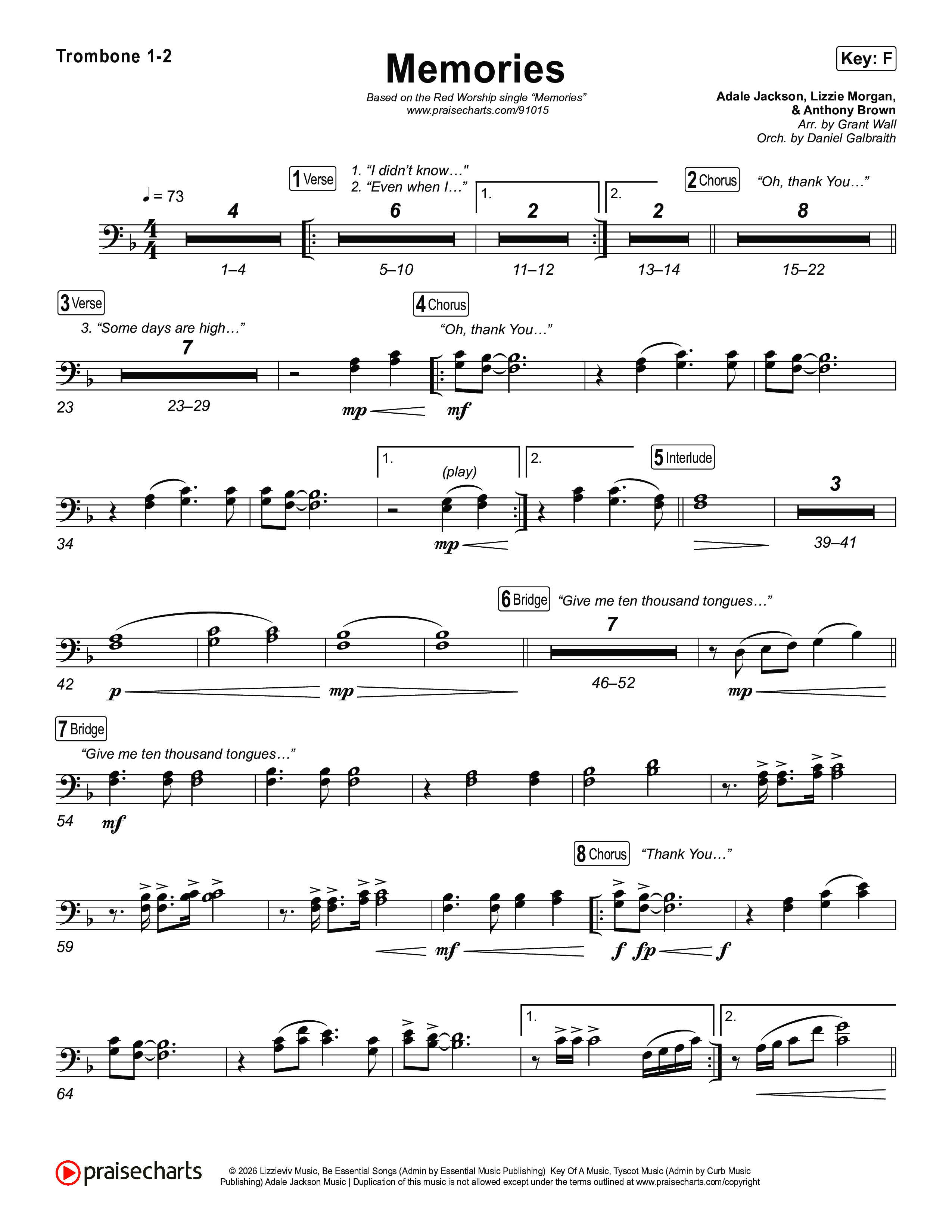 Memories Trombone 1/2 (Red Worship)