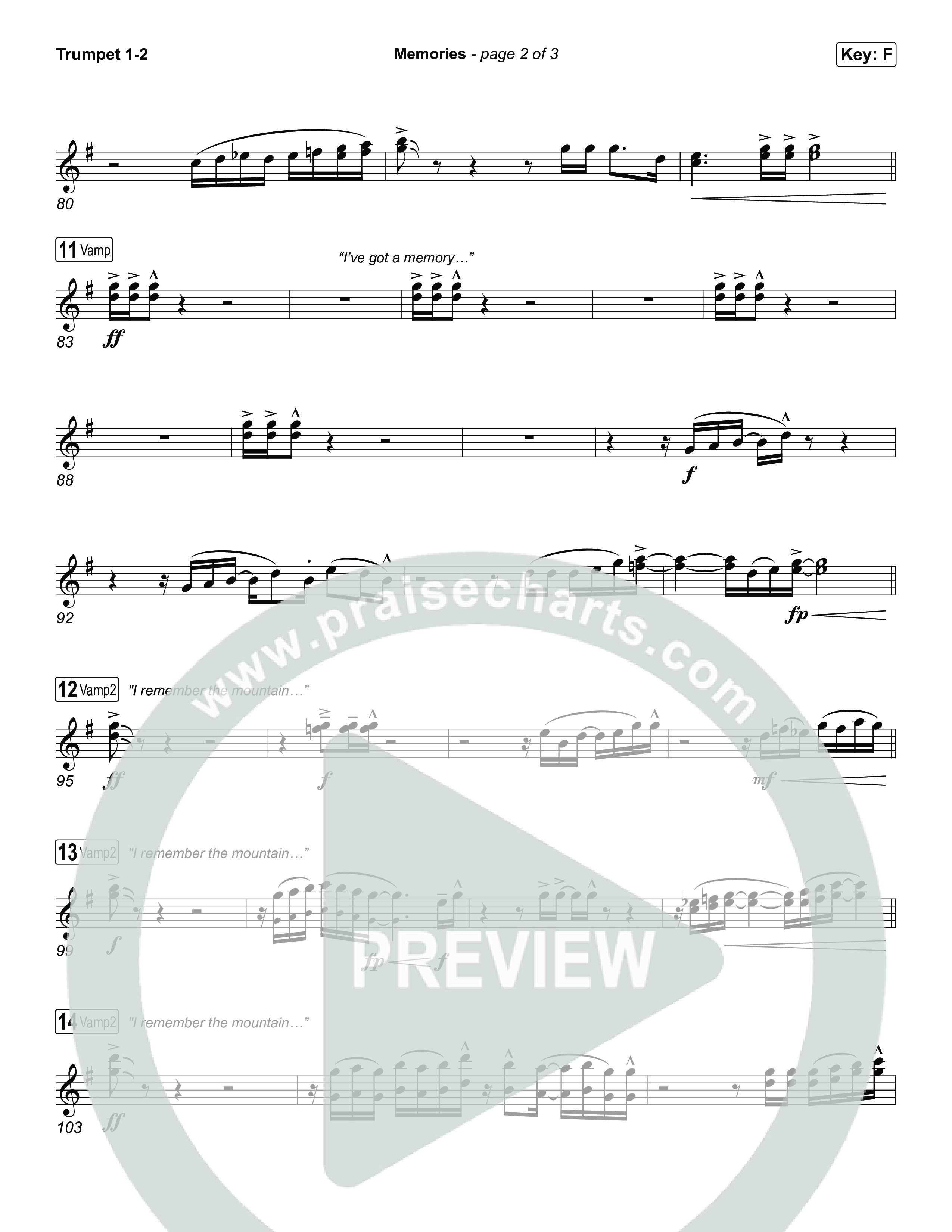 Memories Trumpet 1,2 (Red Worship)