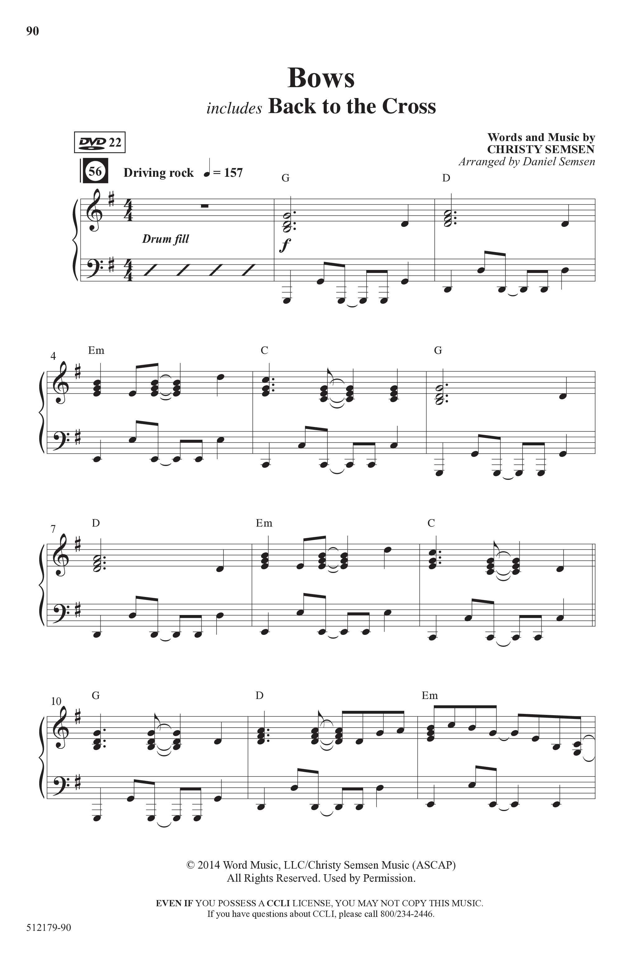 Back To The Cross (10 Song Choral Collection) Song 10 (Piano SATB) (Word Music Choral / Arr. Daniel Semsen)