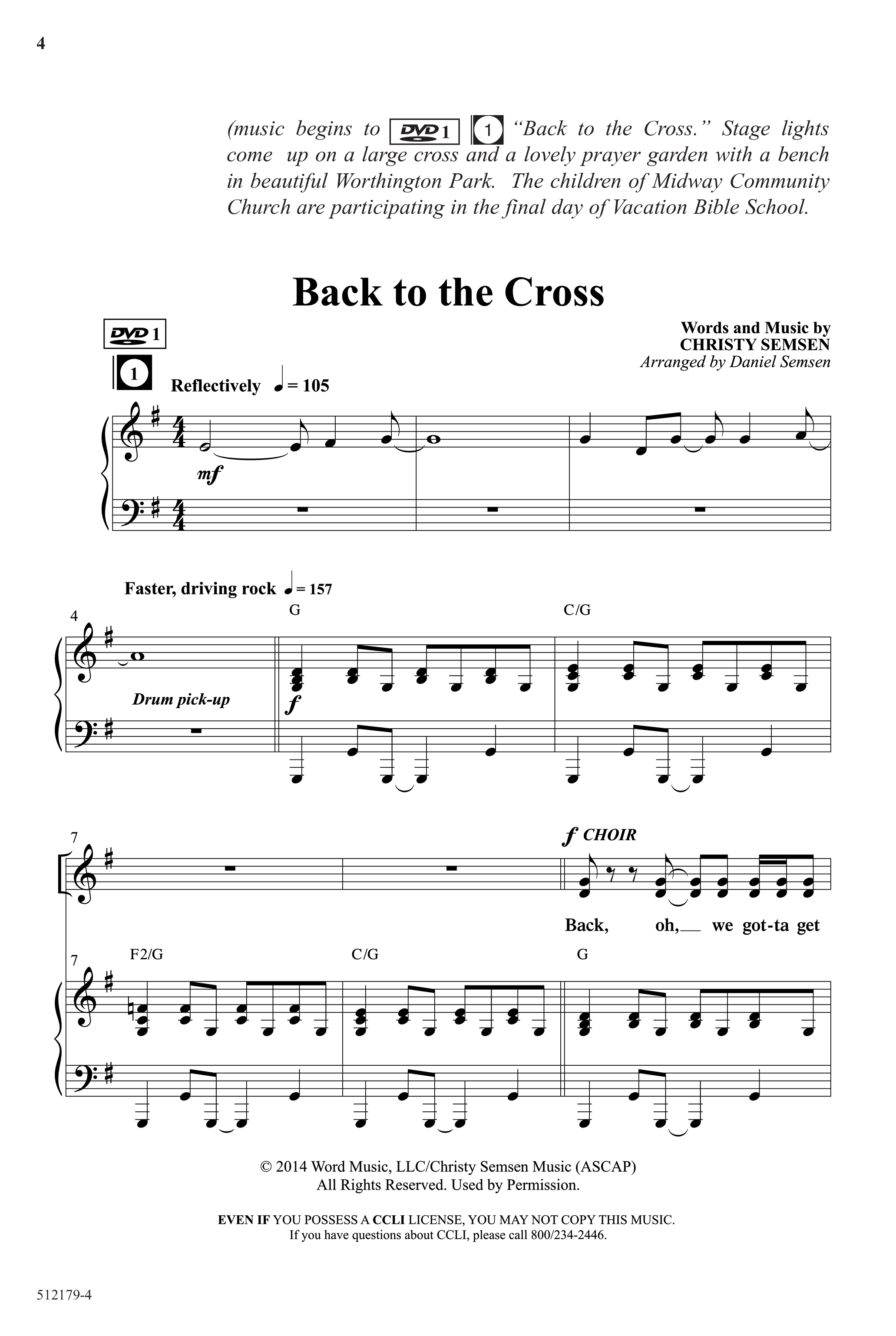 Back To The Cross (10 Song Choral Collection) Song 1 (Piano SATB) (Word Music Choral / Arr. Daniel Semsen)