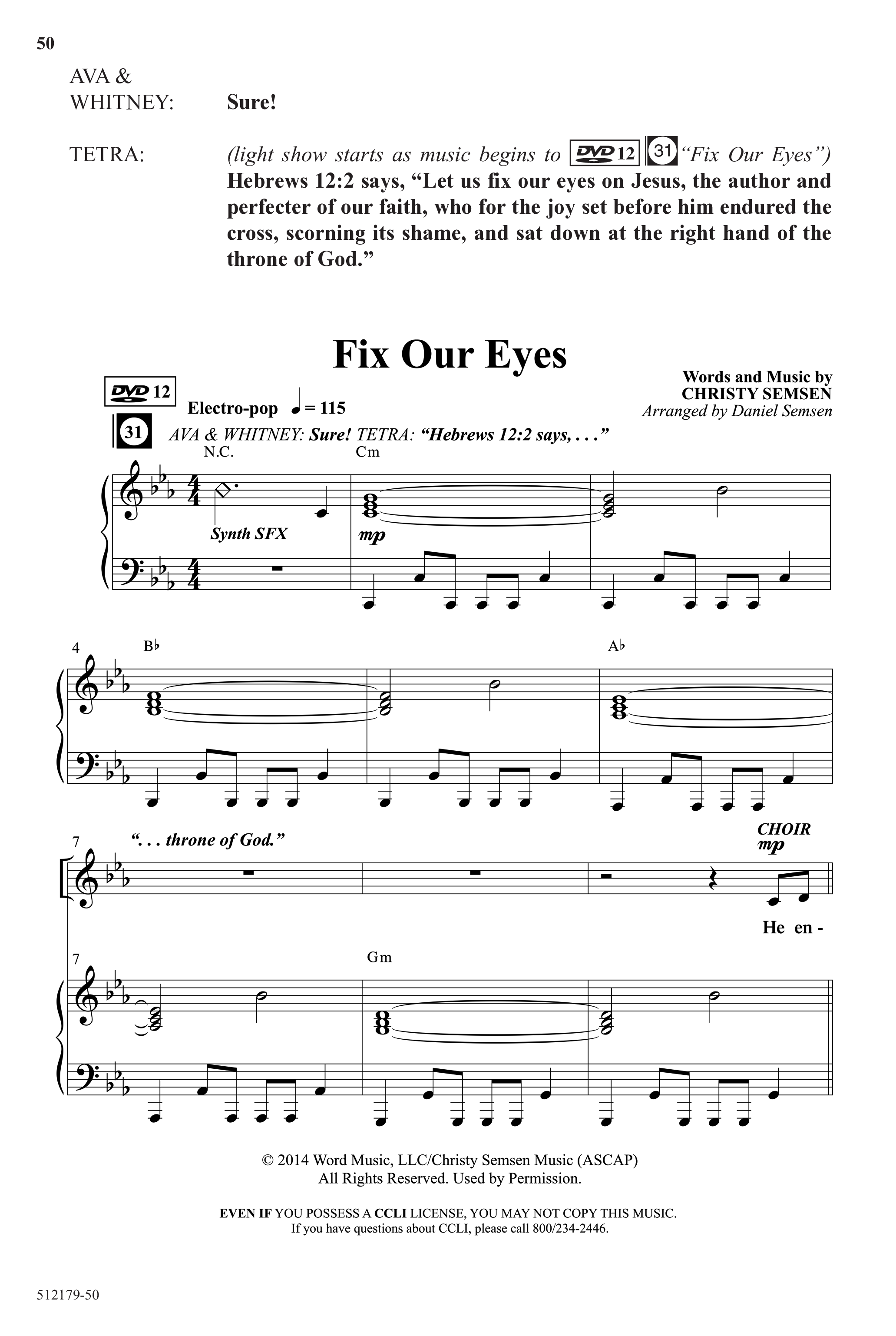 Back To The Cross (10 Song Choral Collection) Song 5 (Piano SATB) (Word Music Choral / Arr. Daniel Semsen)