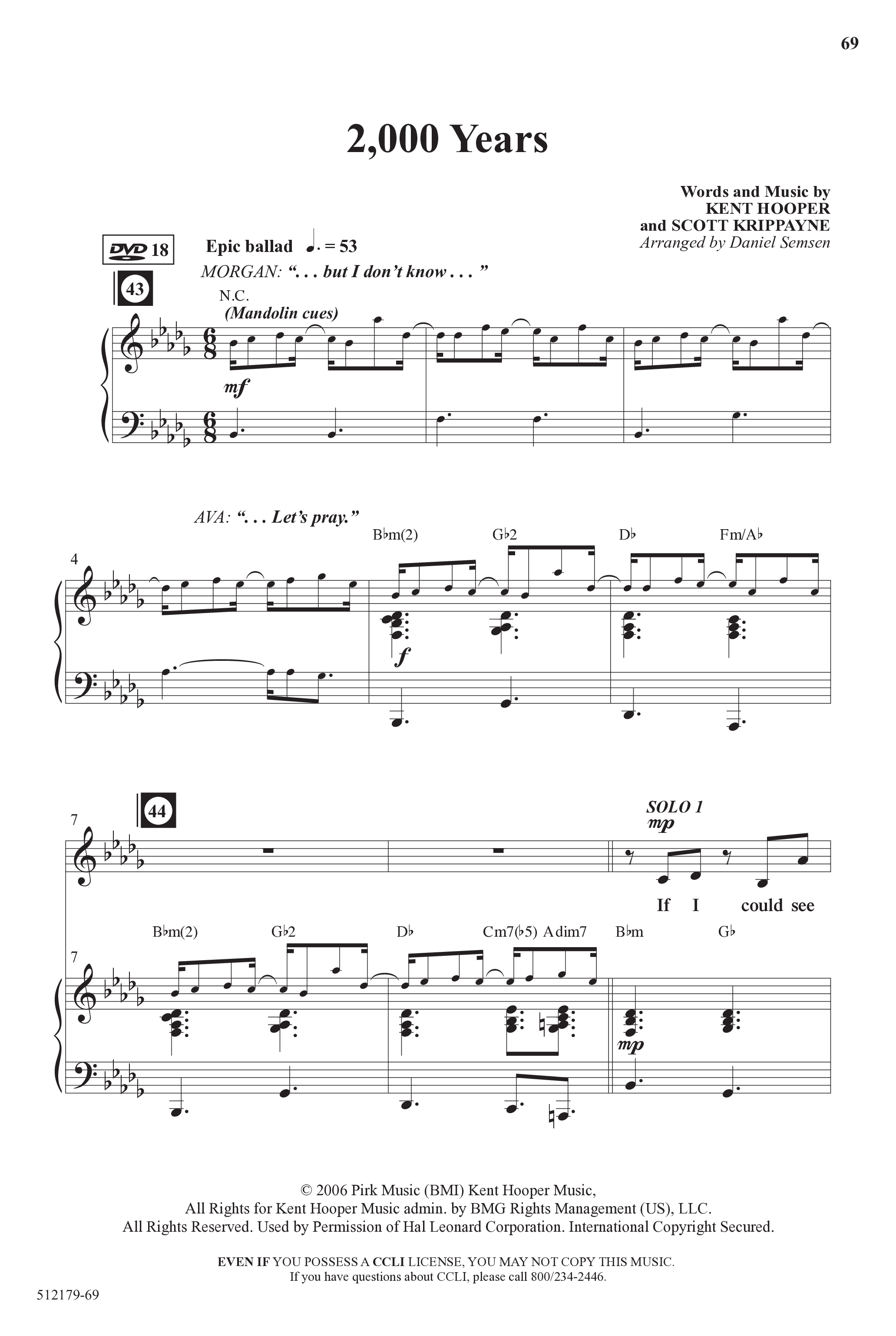 Back To The Cross (10 Song Choral Collection) Song 8 (Piano SATB) (Word Music Choral / Arr. Daniel Semsen)