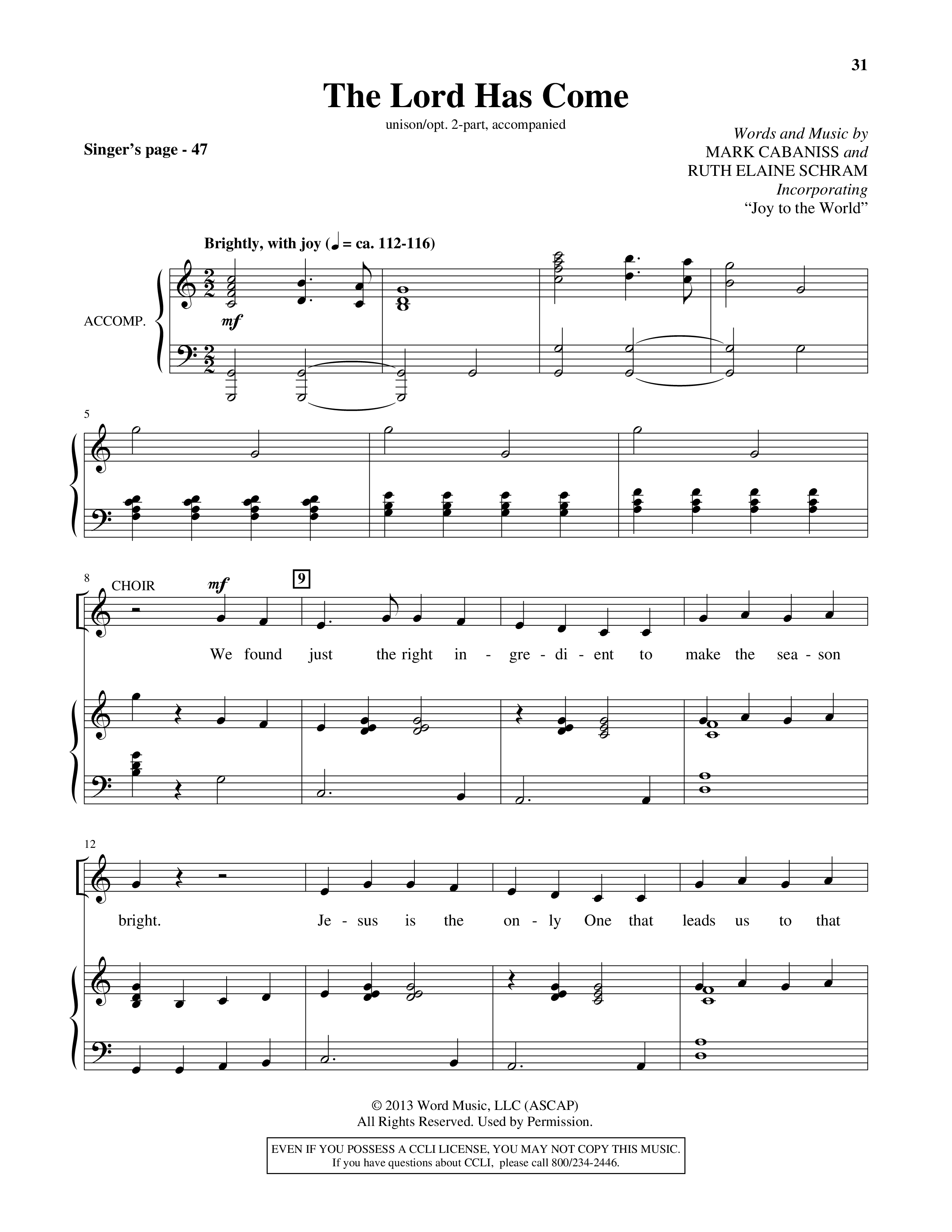 The Incredible Adam Angel (6 Song Choral Collection) Song 6 (Piano SATB) (Orch. Ted Wilson)