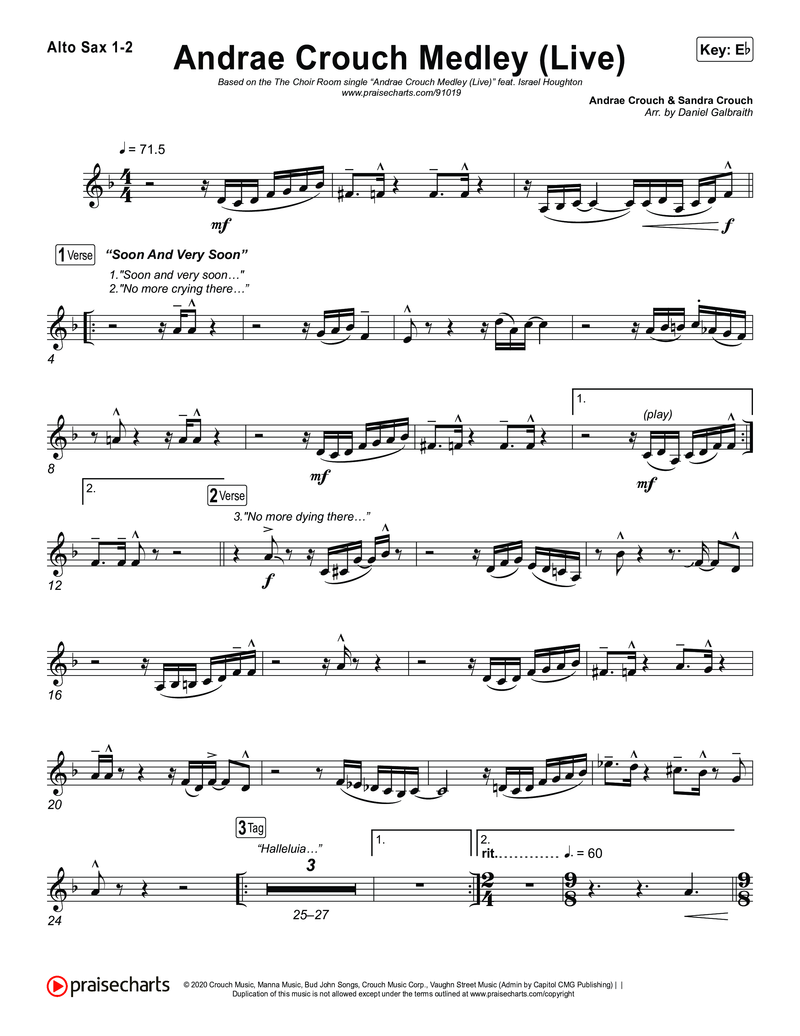 Andrae Crouch Medley (Live) Sax Pack (The Choir Room / Israel Houghton)