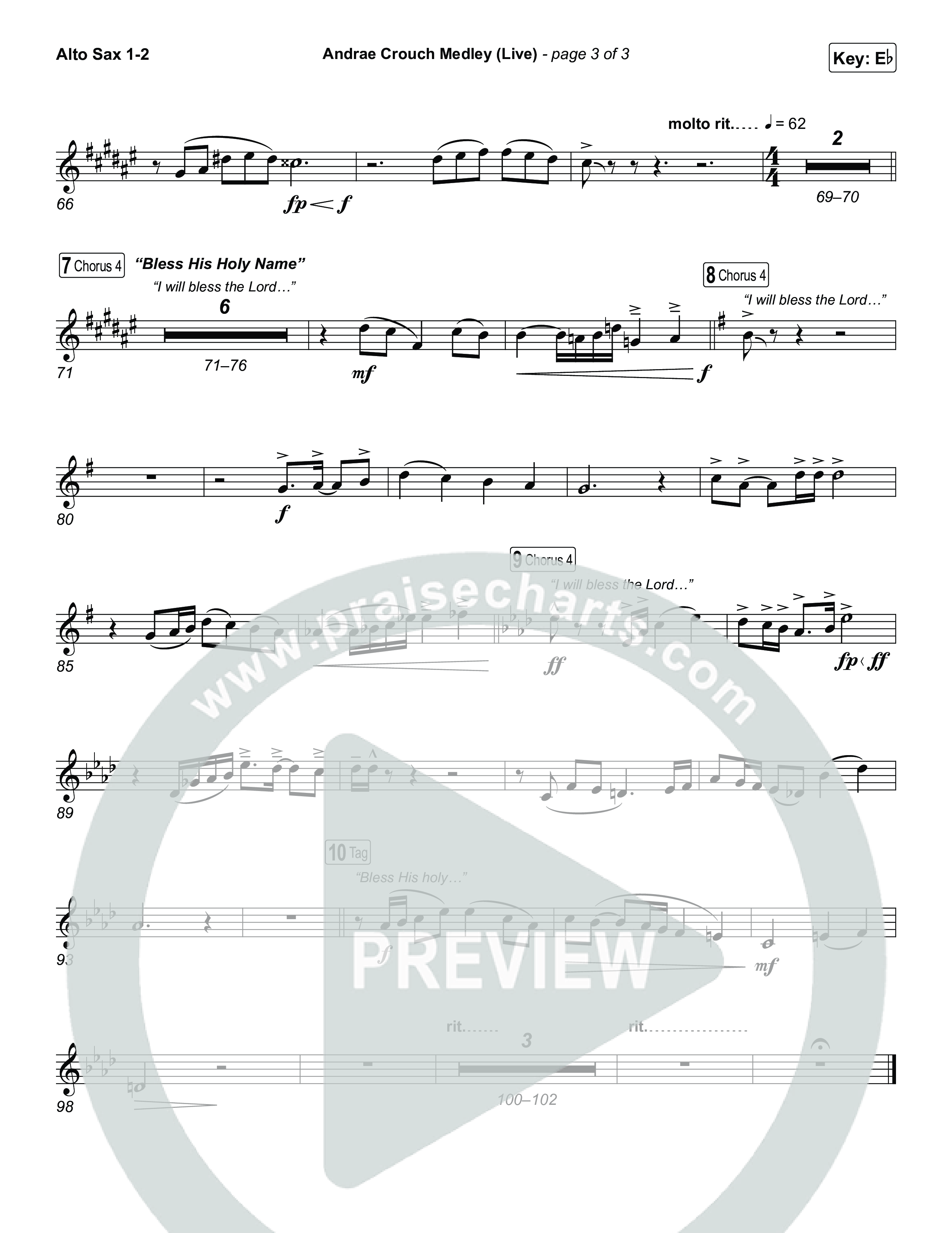 Andrae Crouch Medley (Live) Sax Pack (The Choir Room / Israel Houghton)