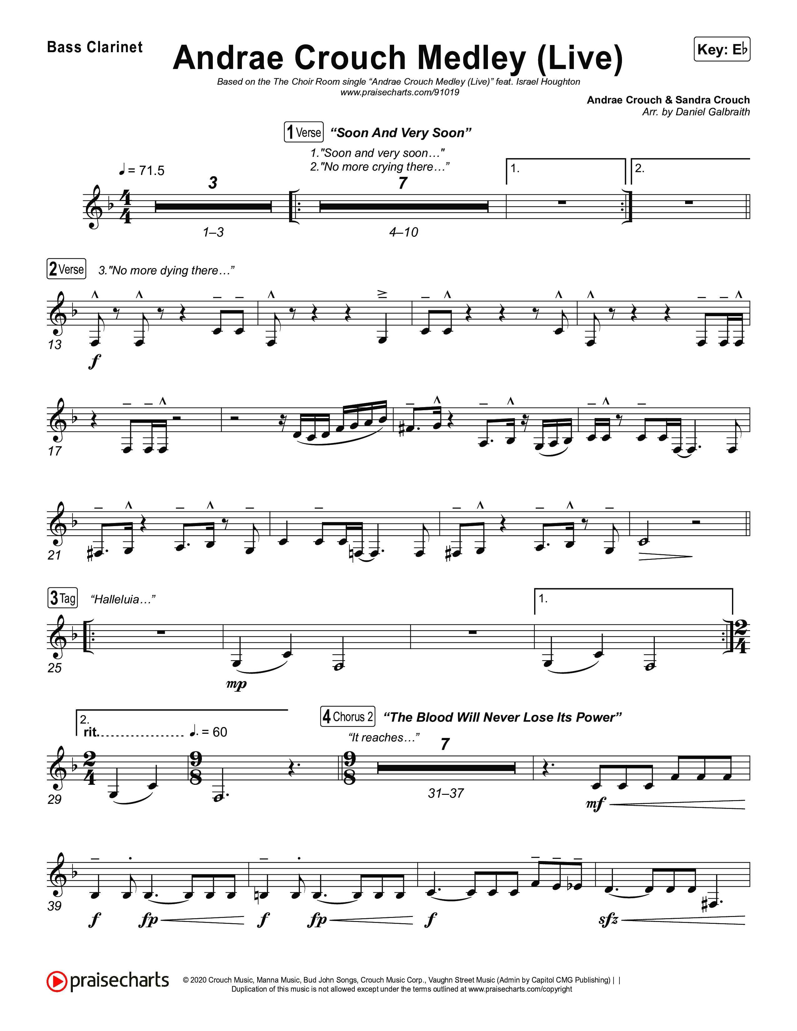 Andrae Crouch Medley (Live) Bass Clarinet (The Choir Room / Israel Houghton)