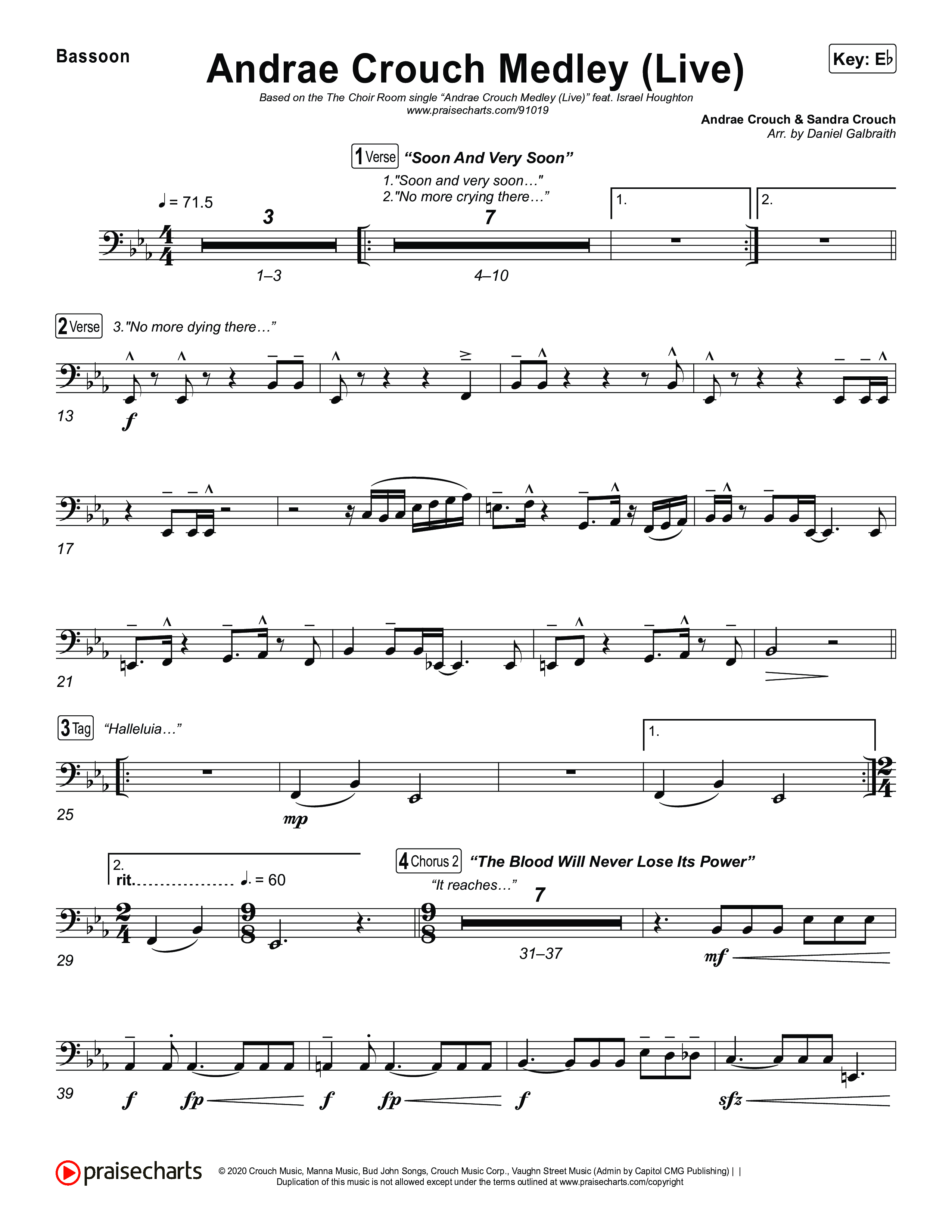 Andrae Crouch Medley (Live) Bassoon (The Choir Room / Israel Houghton)