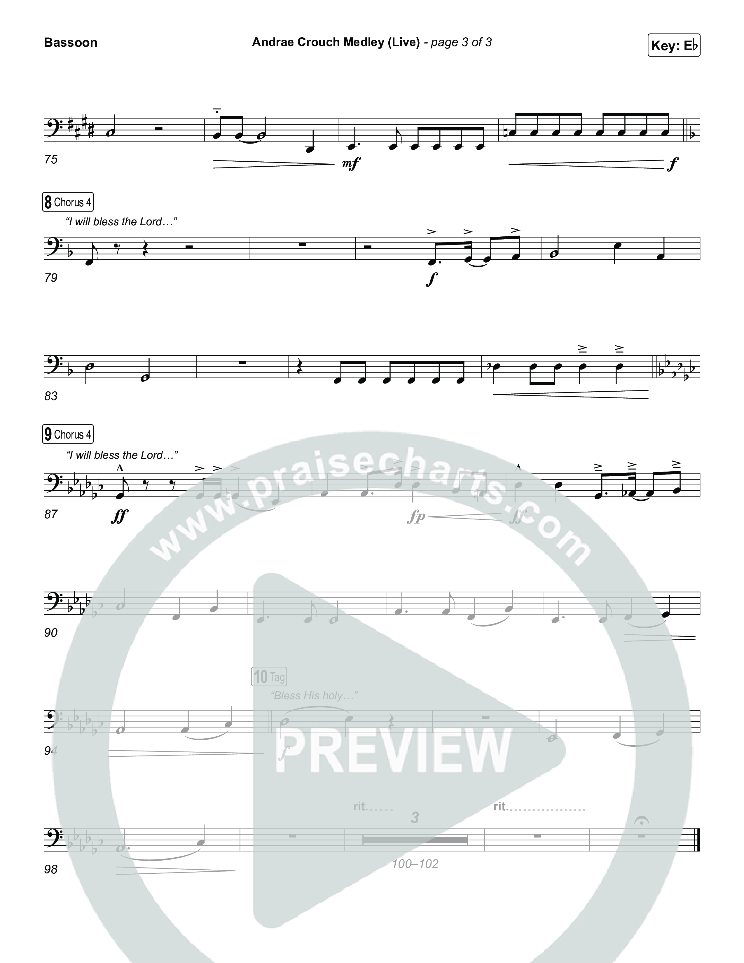 Andrae Crouch Medley (Live) Bassoon (The Choir Room / Israel Houghton)