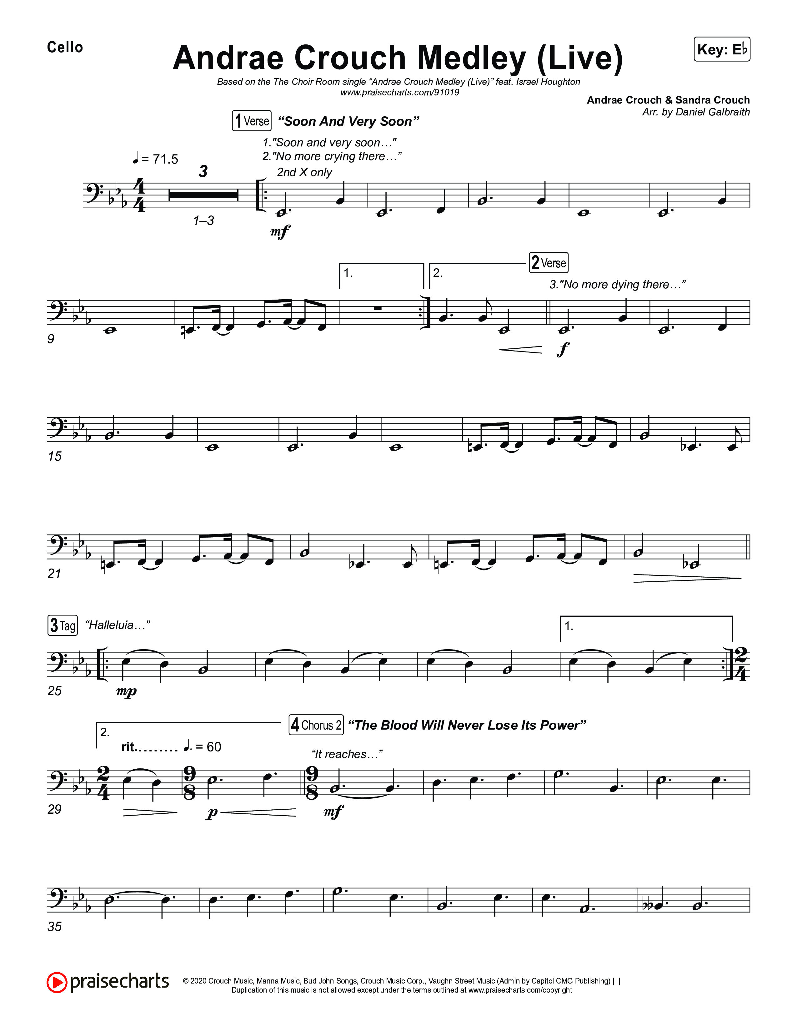 Andrae Crouch Medley (Live) Cello (The Choir Room / Israel Houghton)