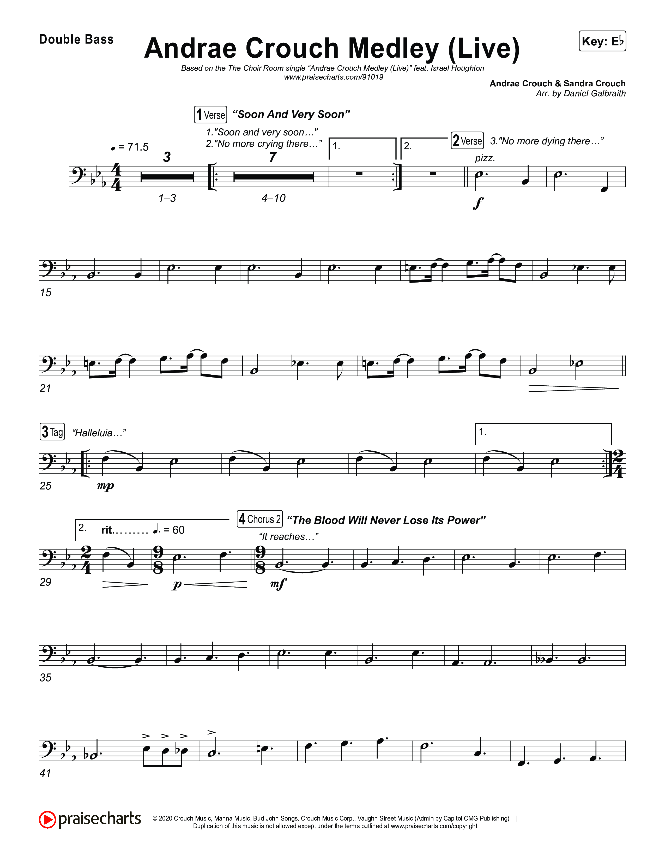 Andrae Crouch Medley (Live) String Bass (The Choir Room / Israel Houghton)