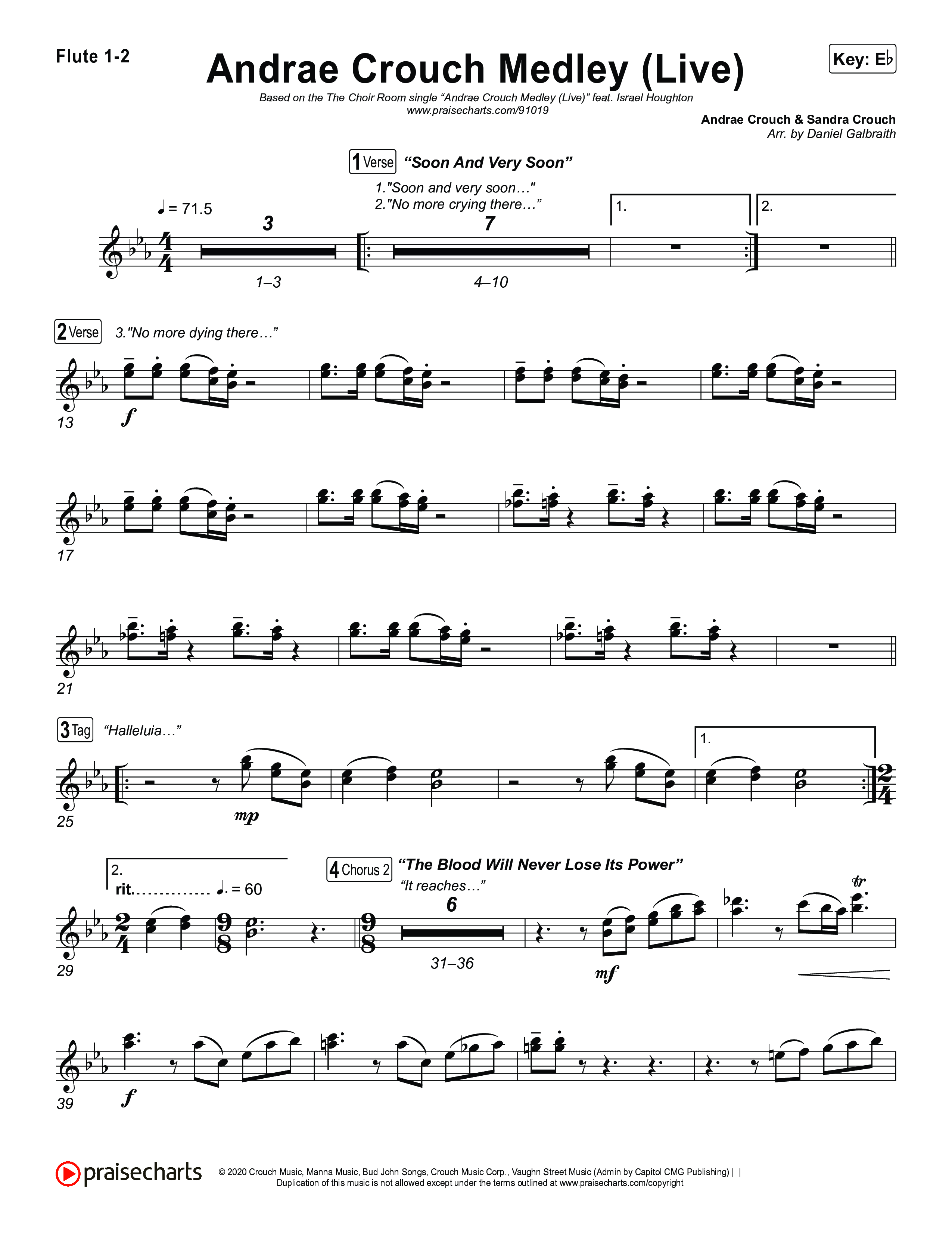 Andrae Crouch Medley (Live) Flute 1,2 (The Choir Room / Israel Houghton)
