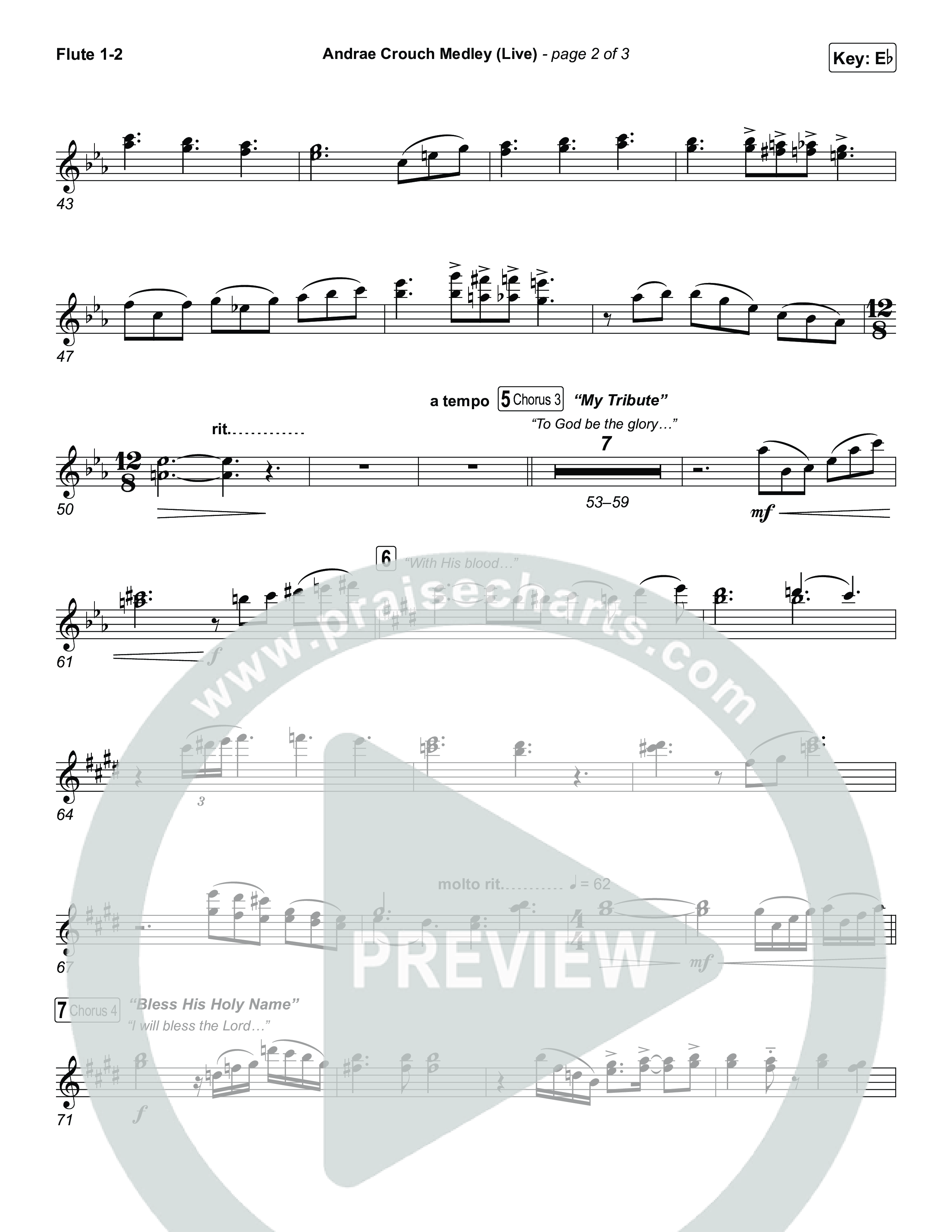 Andrae Crouch Medley (Live) Flute 1,2 (The Choir Room / Israel Houghton)