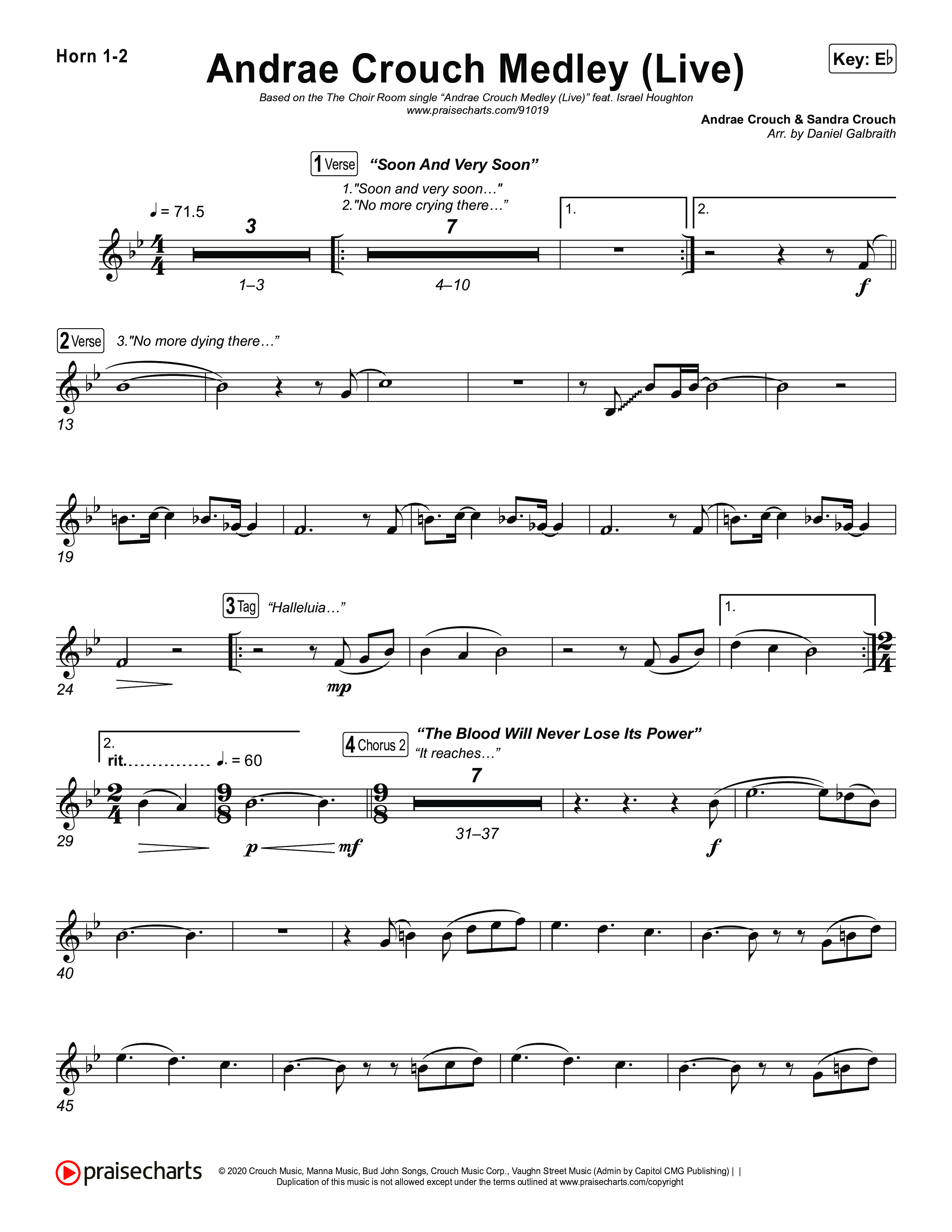 Andrae Crouch Medley (Live) Brass Pack (The Choir Room / Israel Houghton)