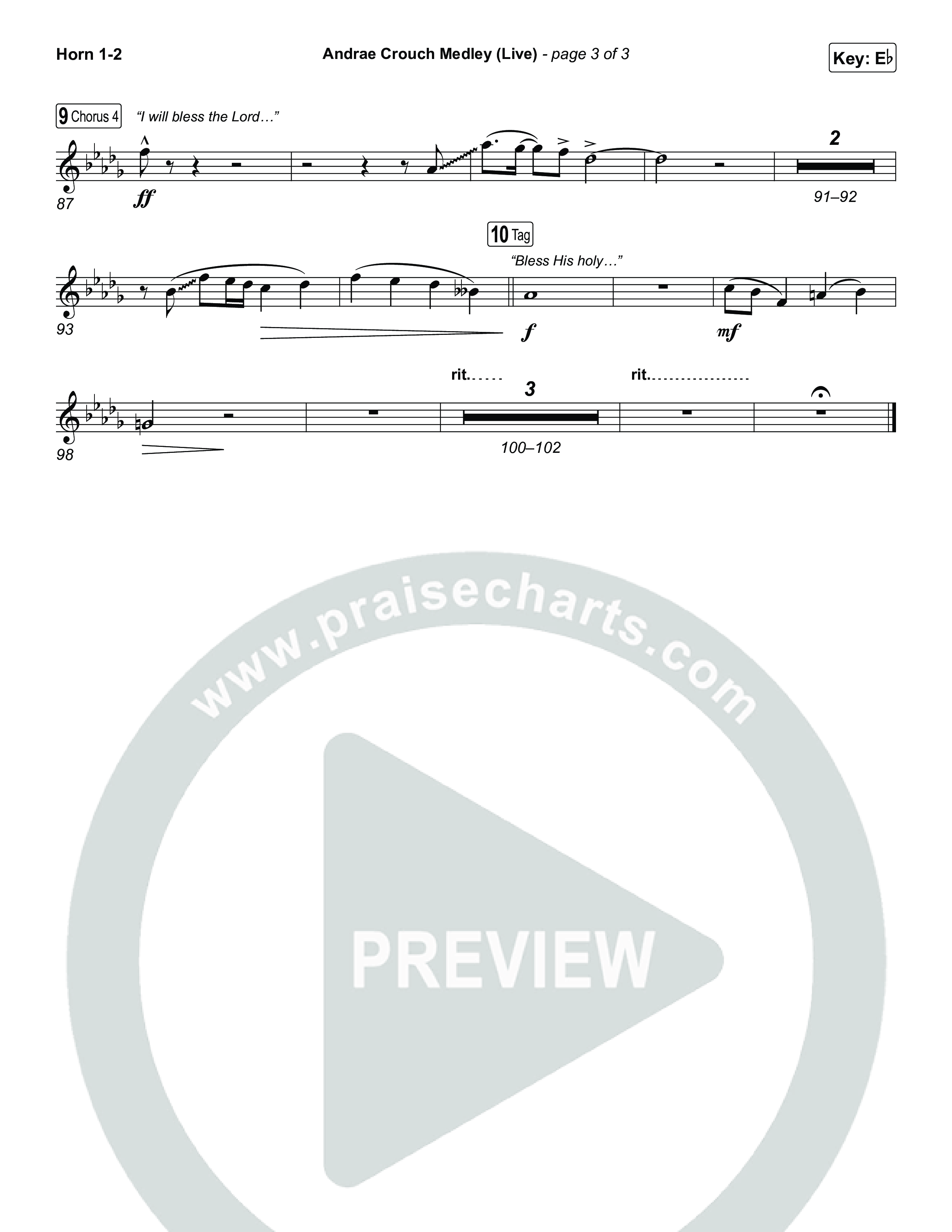 Andrae Crouch Medley (Live) Brass Pack (The Choir Room / Israel Houghton)