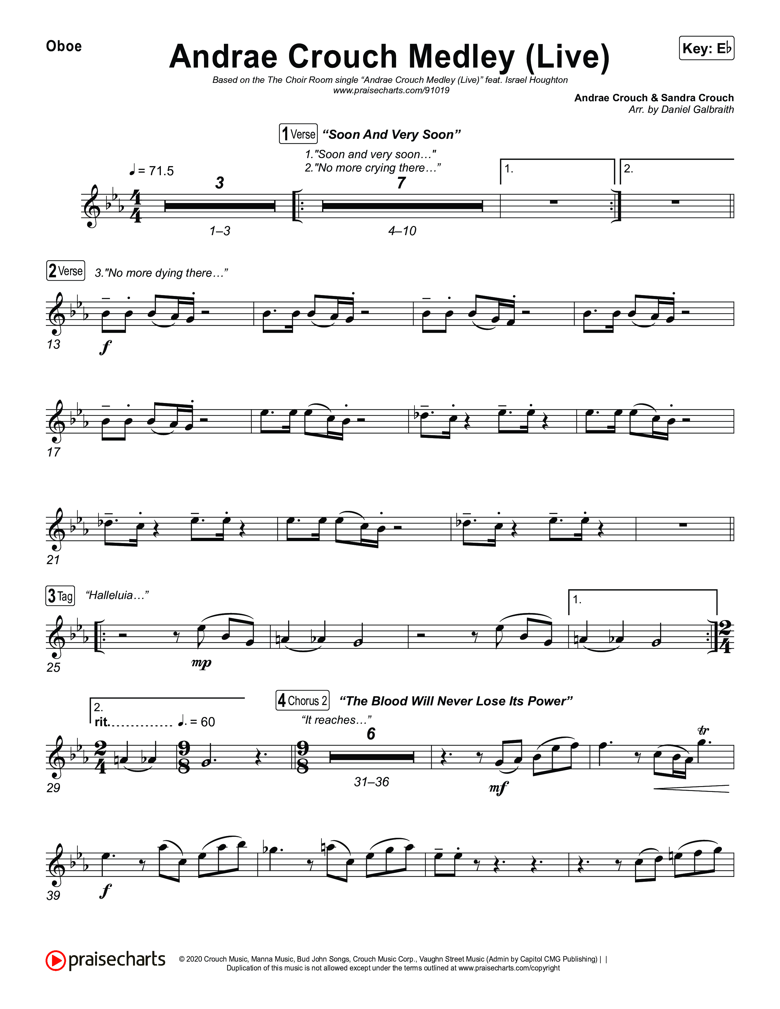 Andrae Crouch Medley (Live) Oboe (The Choir Room / Israel Houghton)