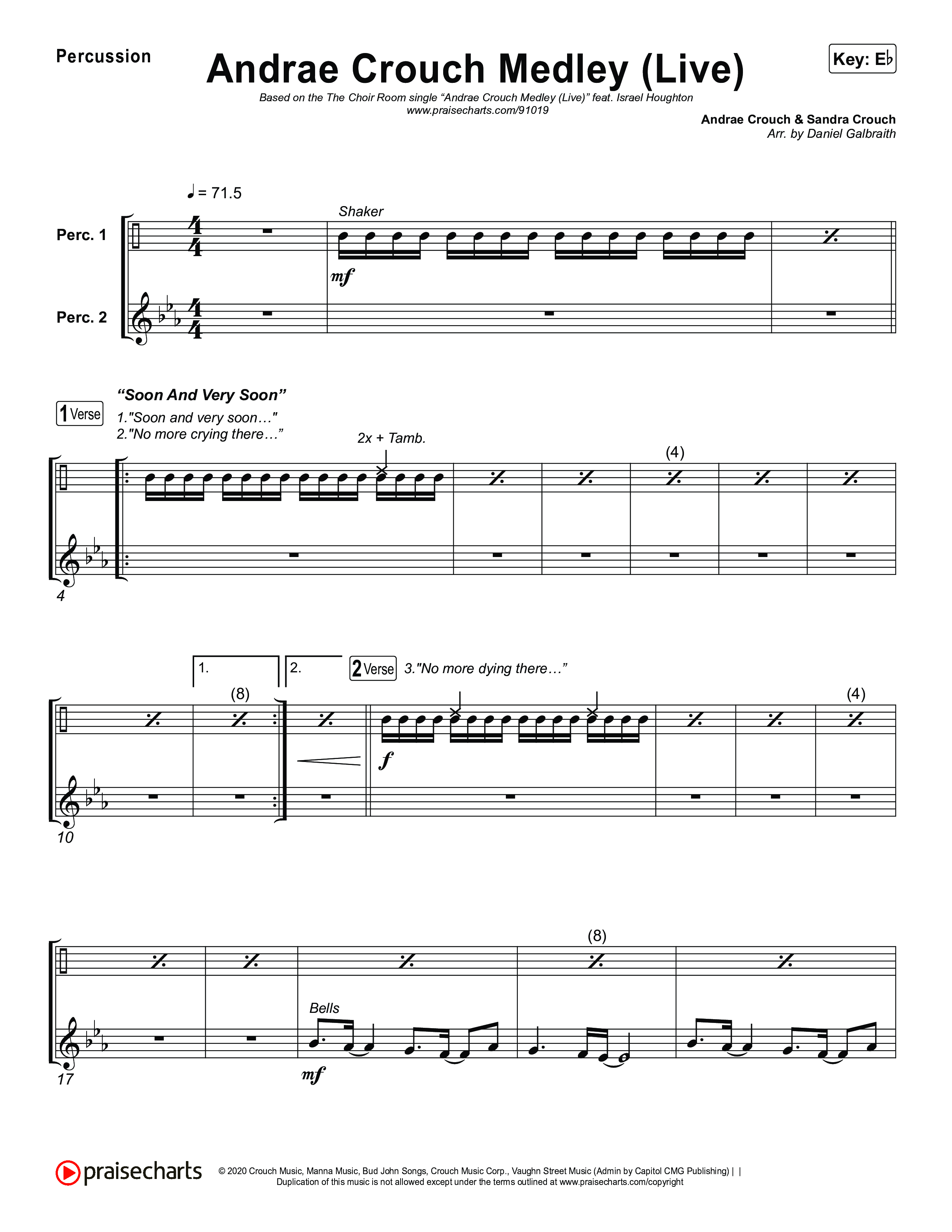 Andrae Crouch Medley (Live) Percussion (The Choir Room / Israel Houghton)