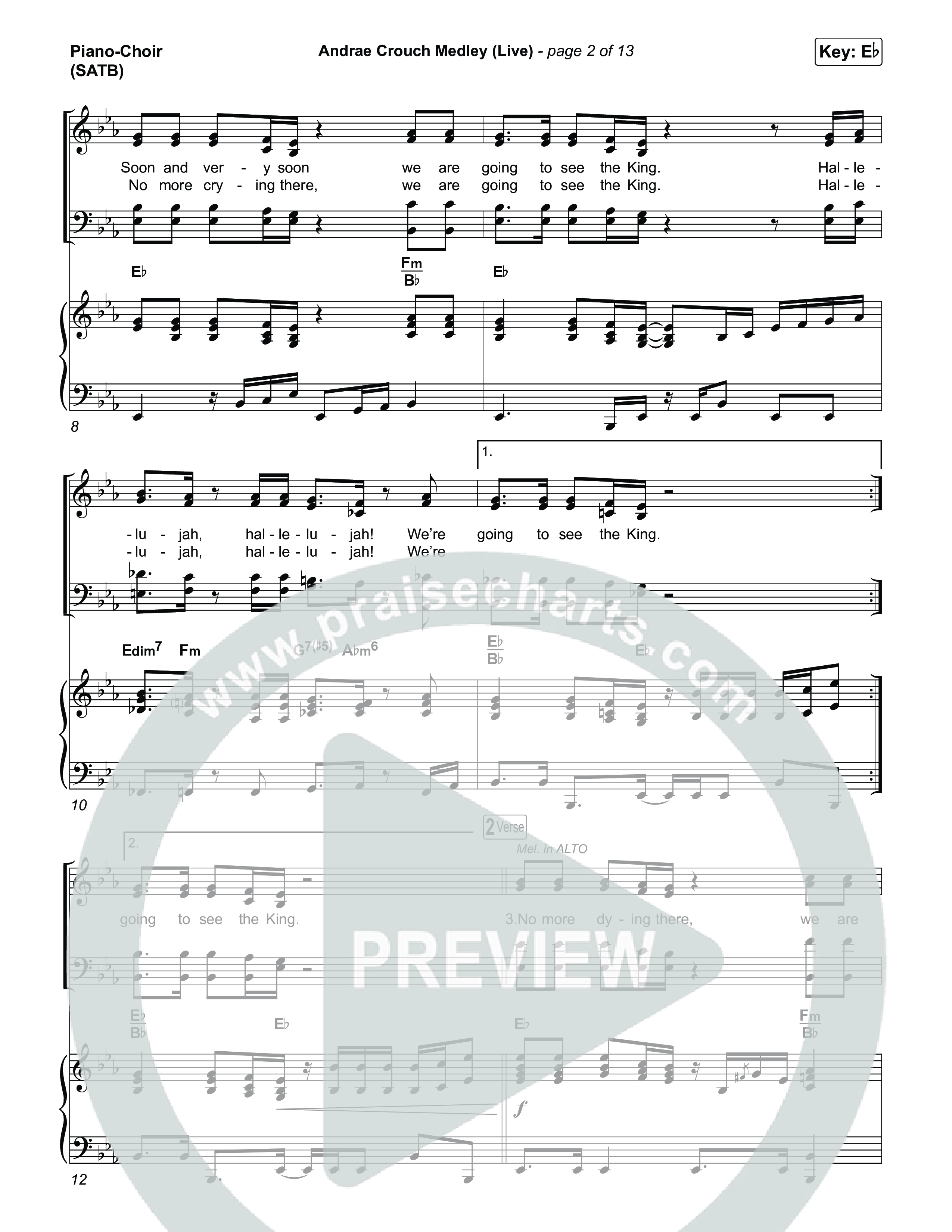 Andrae Crouch Medley (Live) Piano/Vocal (SATB) (The Choir Room / Israel Houghton)