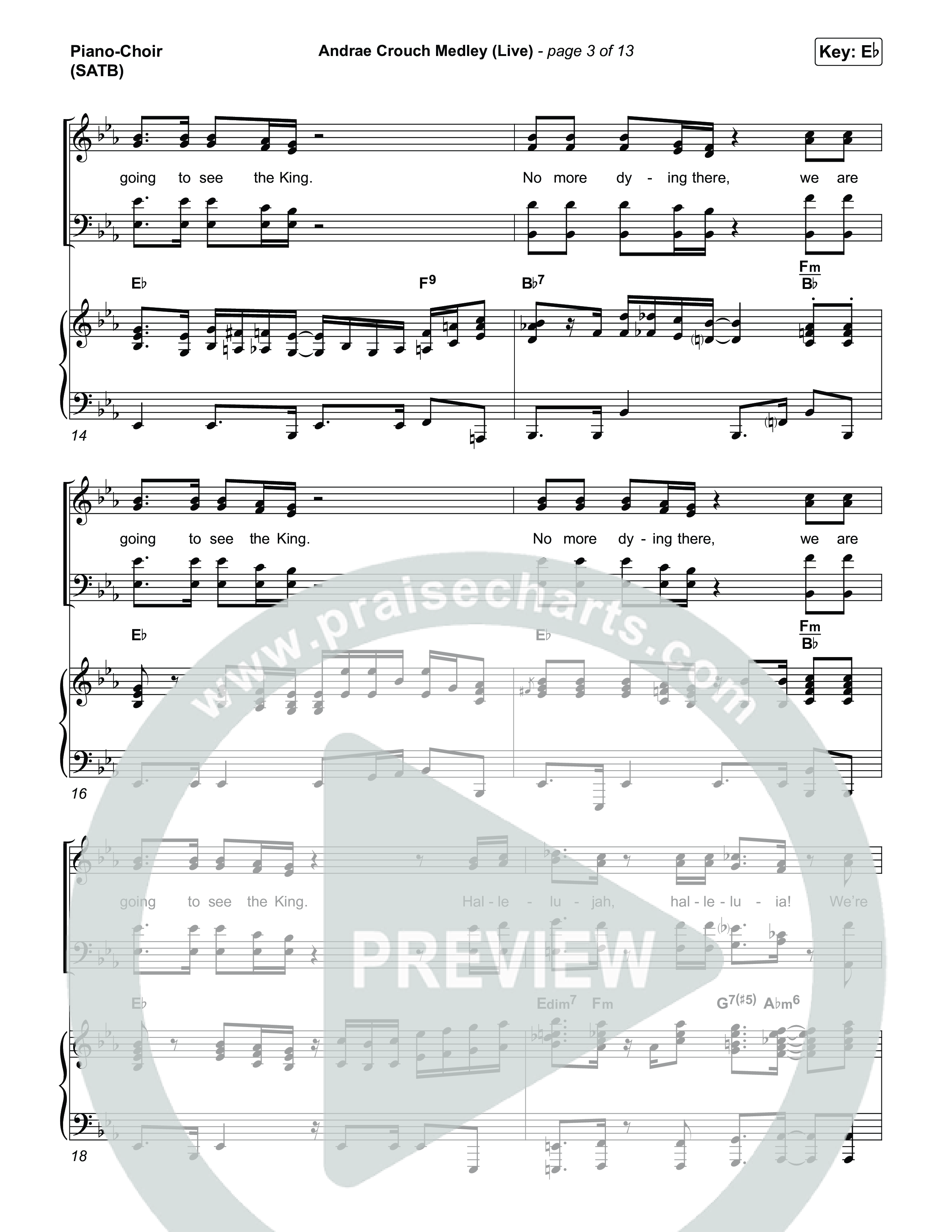 Andrae Crouch Medley (Live) Piano/Vocal (SATB) (The Choir Room / Israel Houghton)