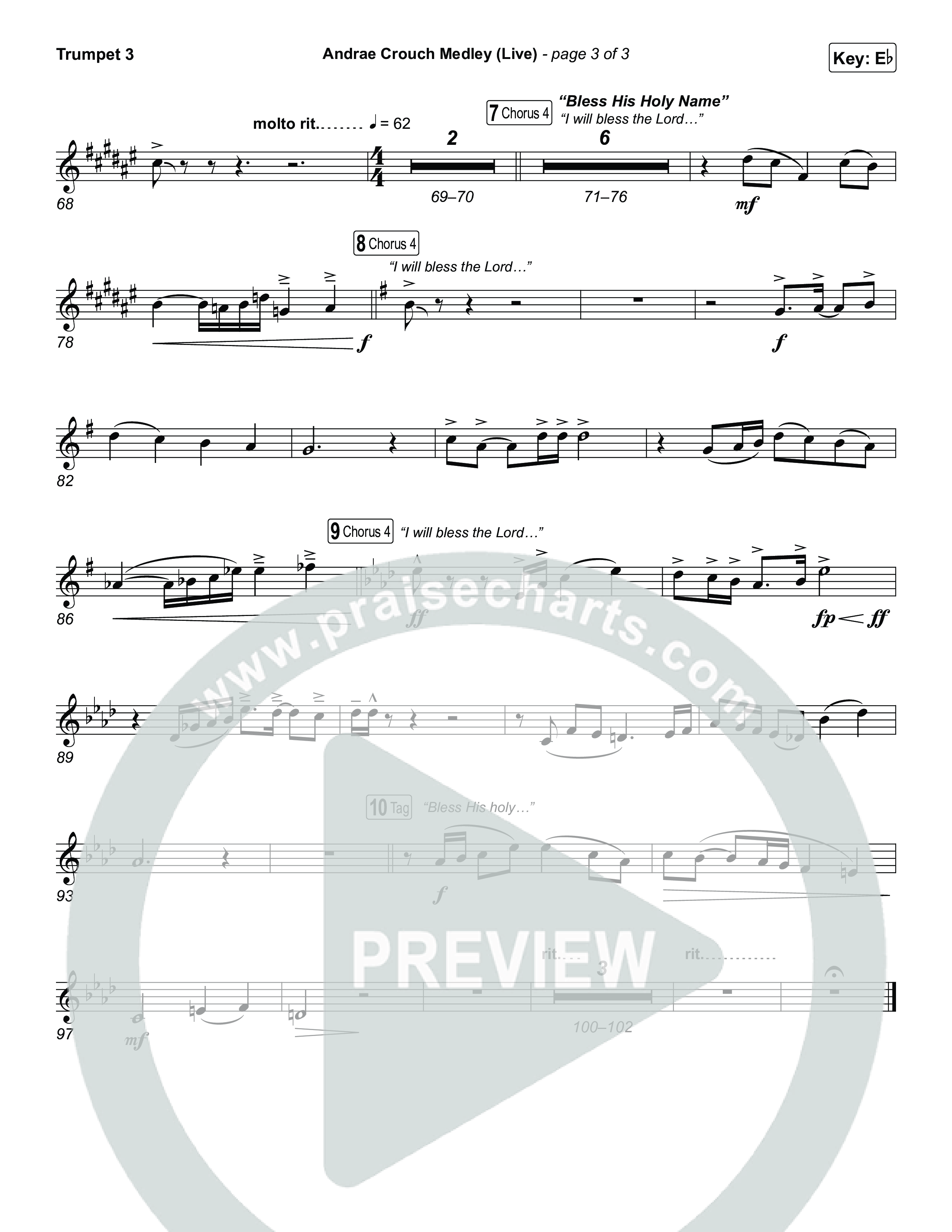 Andrae Crouch Medley (Live) Trumpet 3 (The Choir Room / Israel Houghton)