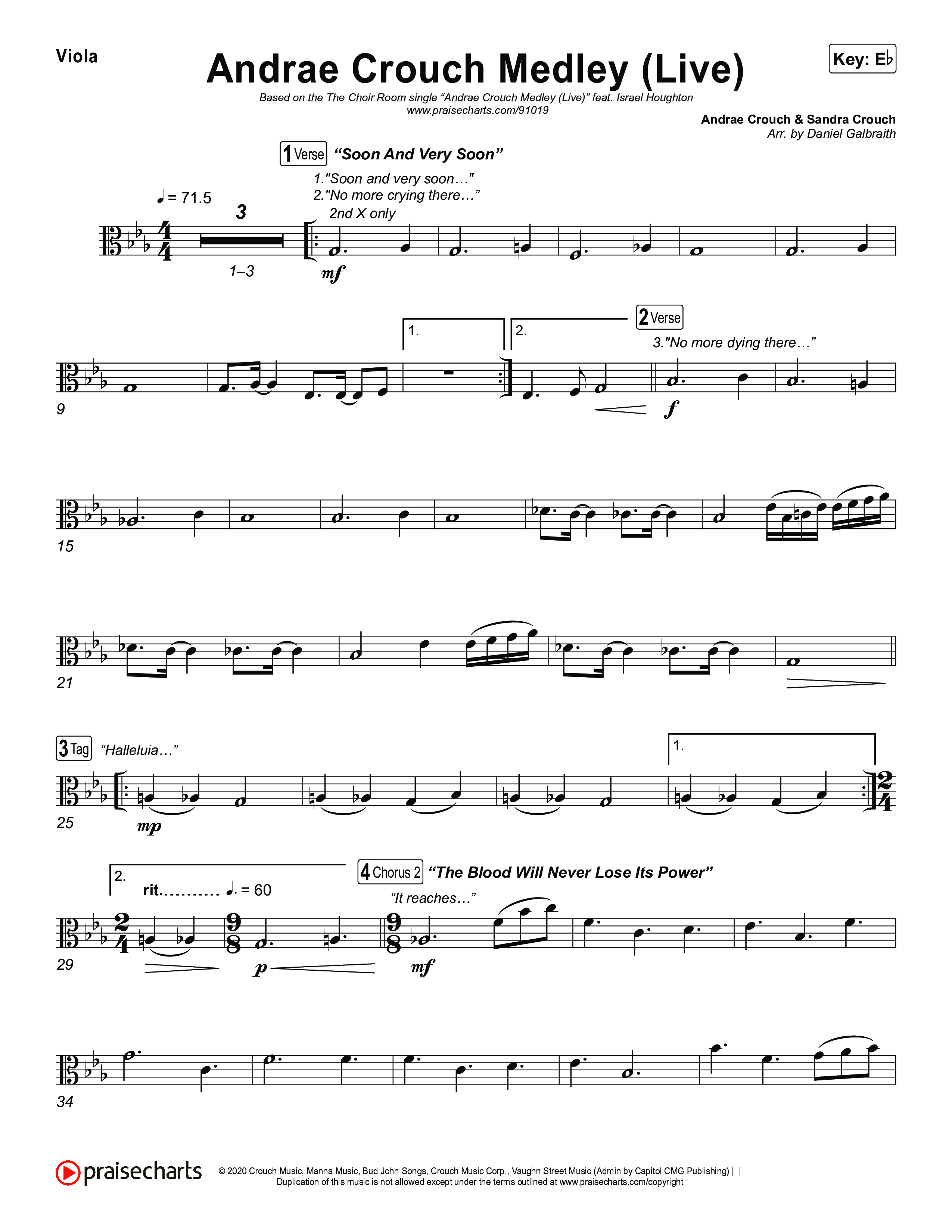 Andrae Crouch Medley (Live) Viola (The Choir Room / Israel Houghton)