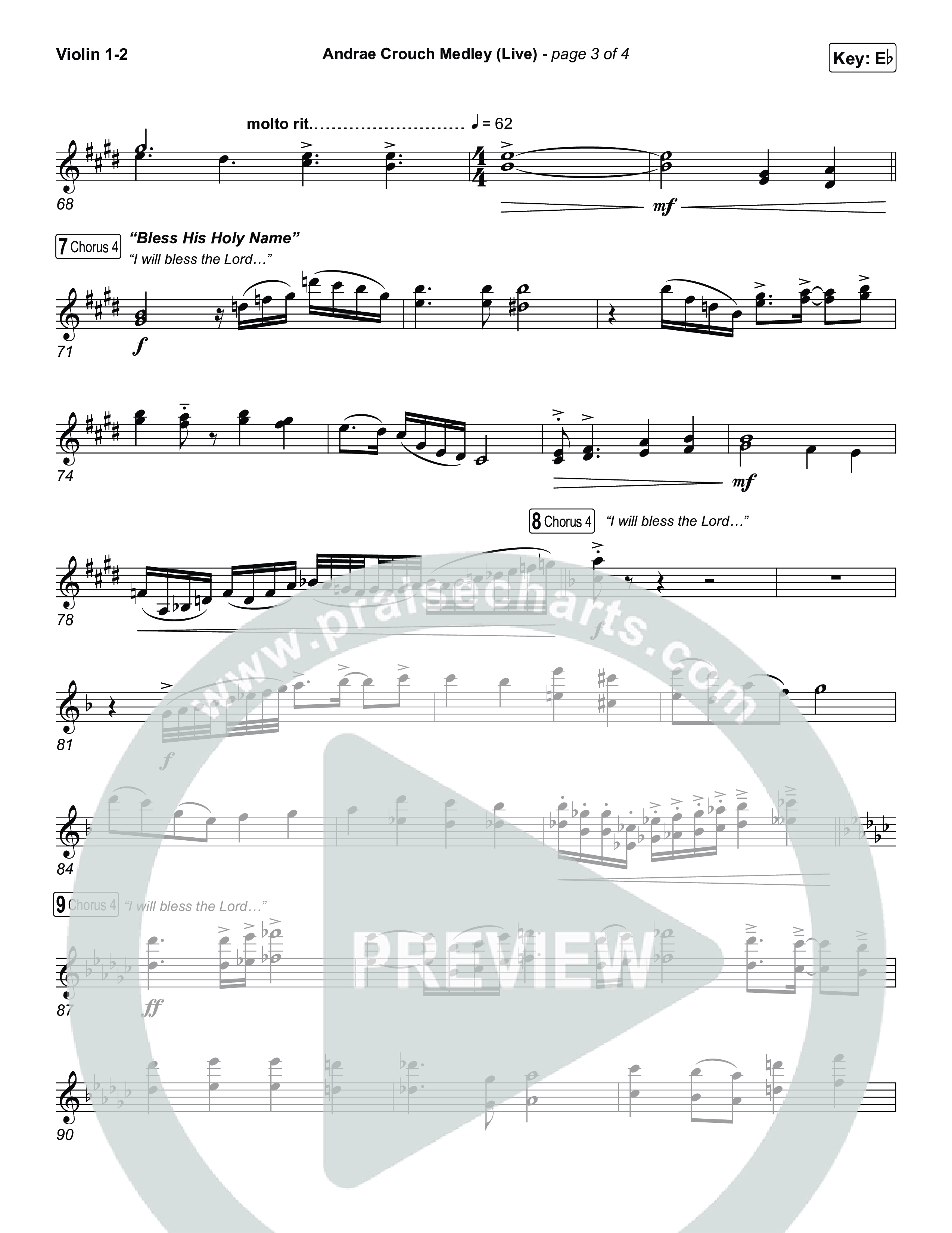 Andrae Crouch Medley (Live) String Pack (The Choir Room / Israel Houghton)