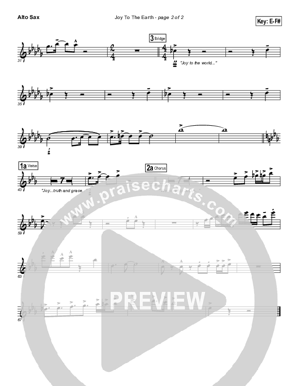 Joy To The Earth Alto Sax (Frank Ralls)