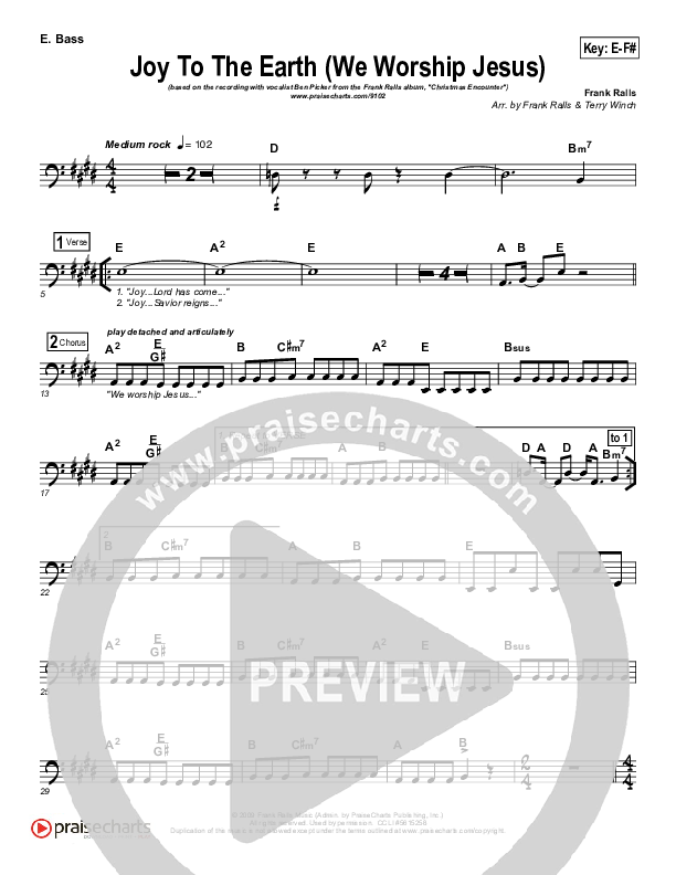 Joy To The Earth Bass Guitar (Frank Ralls)