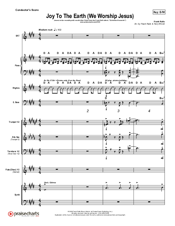 Joy To The Earth Conductor's Score (Frank Ralls)