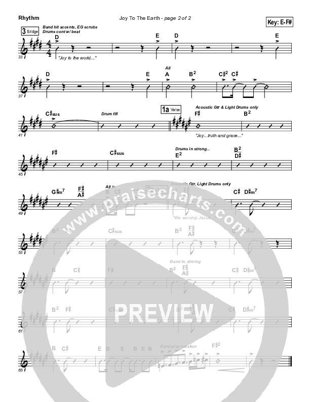 Joy To The Earth Rhythm Chart (Frank Ralls)