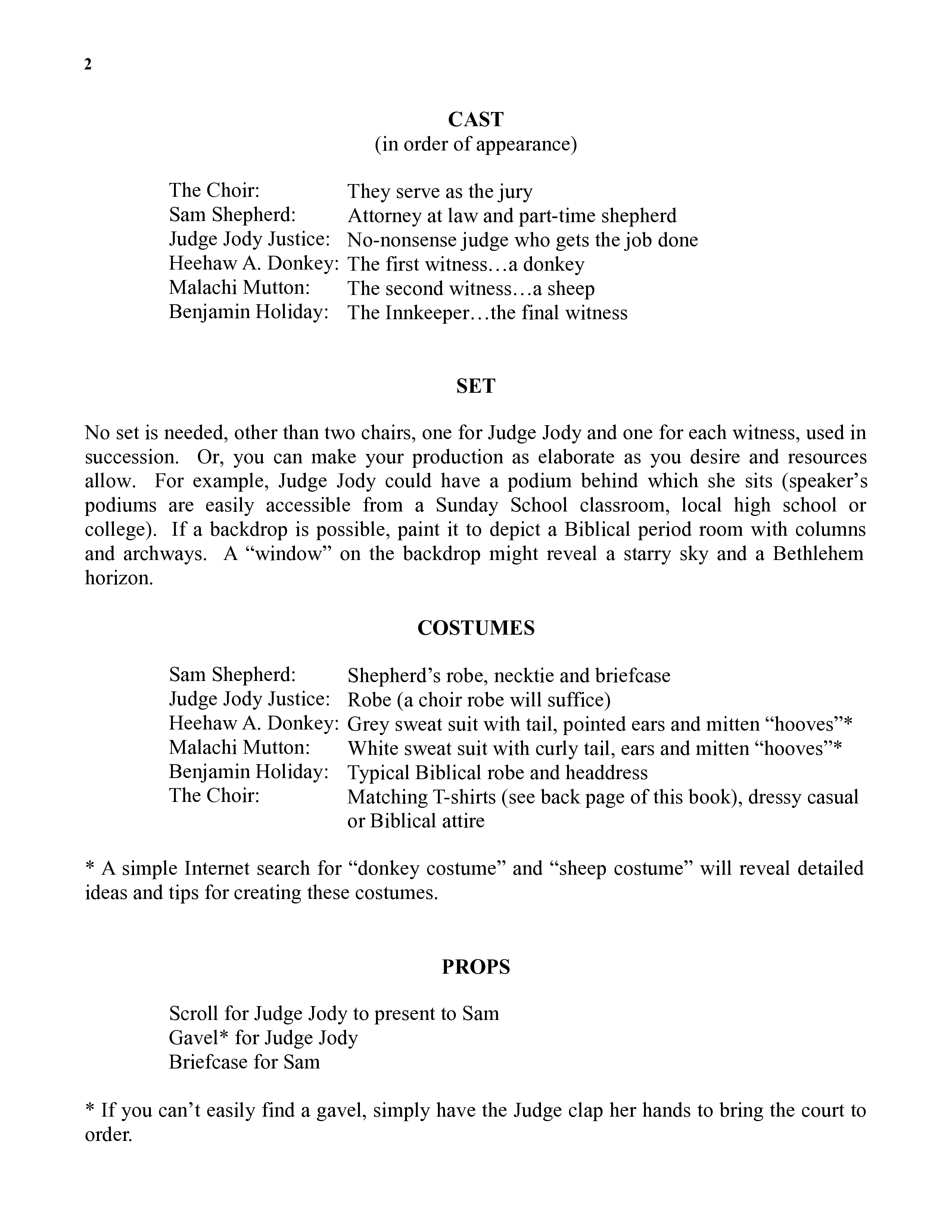 The Case Of The Reluctant Innkeeper (6 Song Choral Collection) Choral Book (Orch. John DeVries)